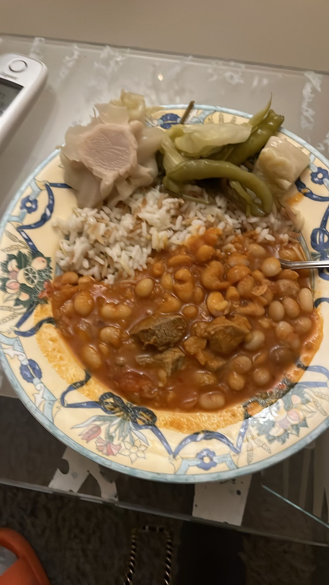 Etli kuru fasulye tabağı