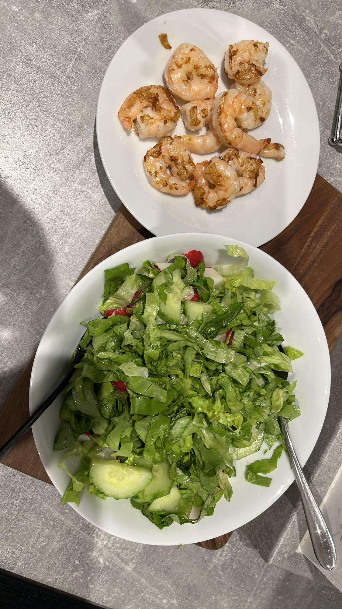 Shrimp and Green Salad