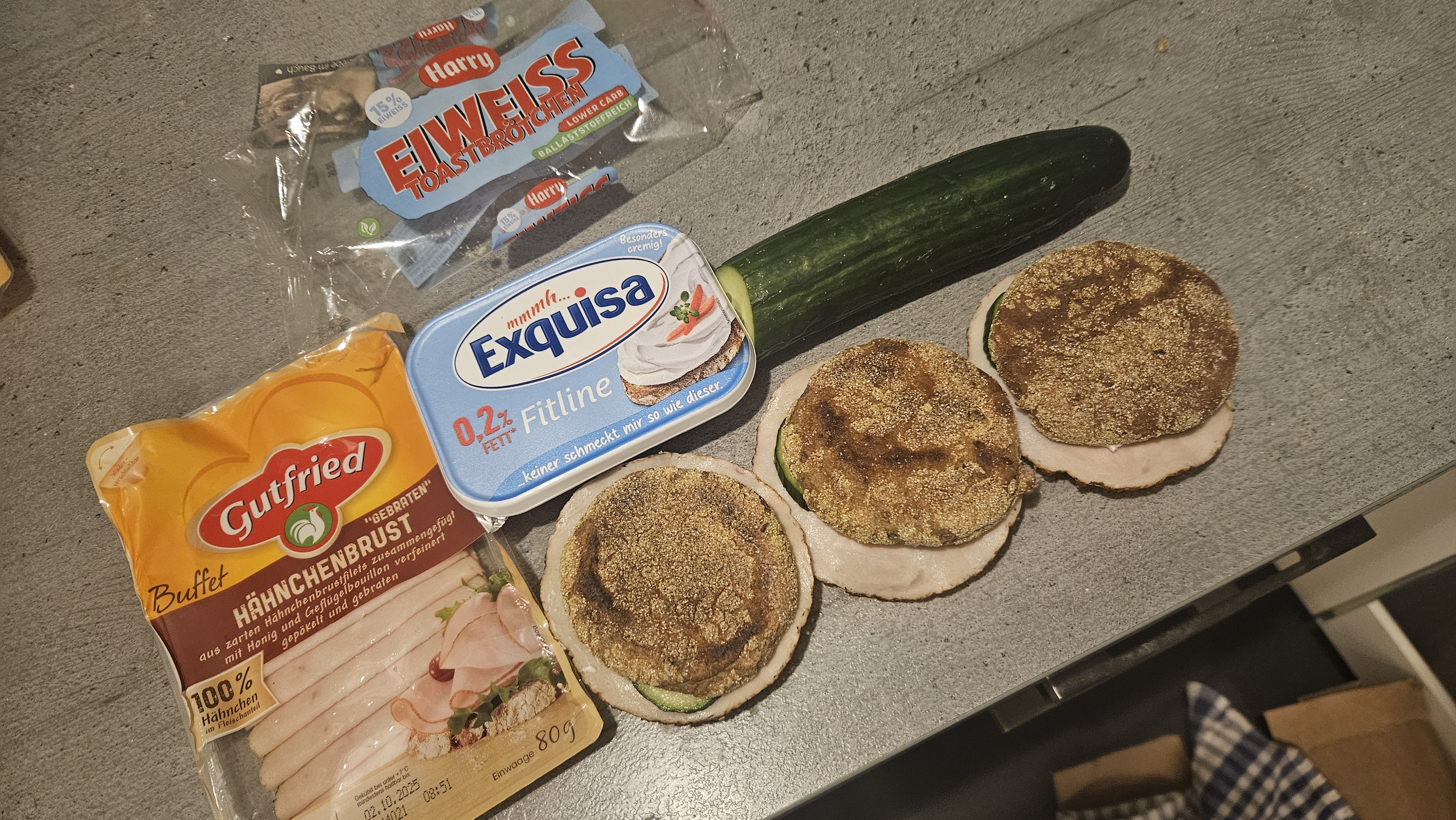 Eiweißbrot Sandwiches