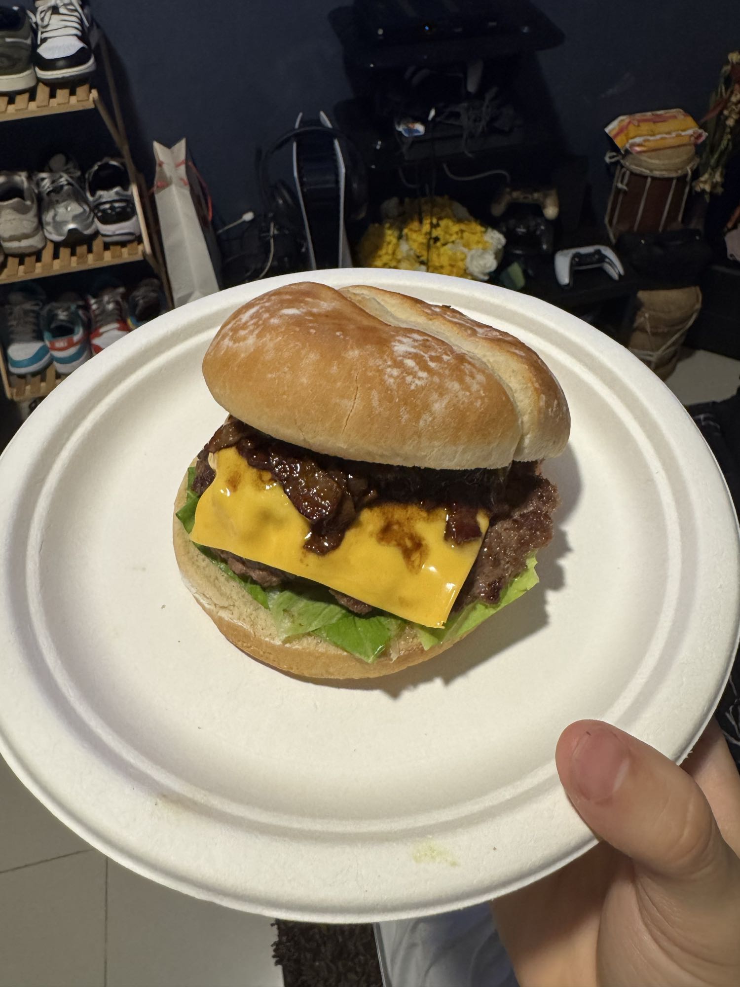 Hamburguesa con mermelada de bacon sin azúcar