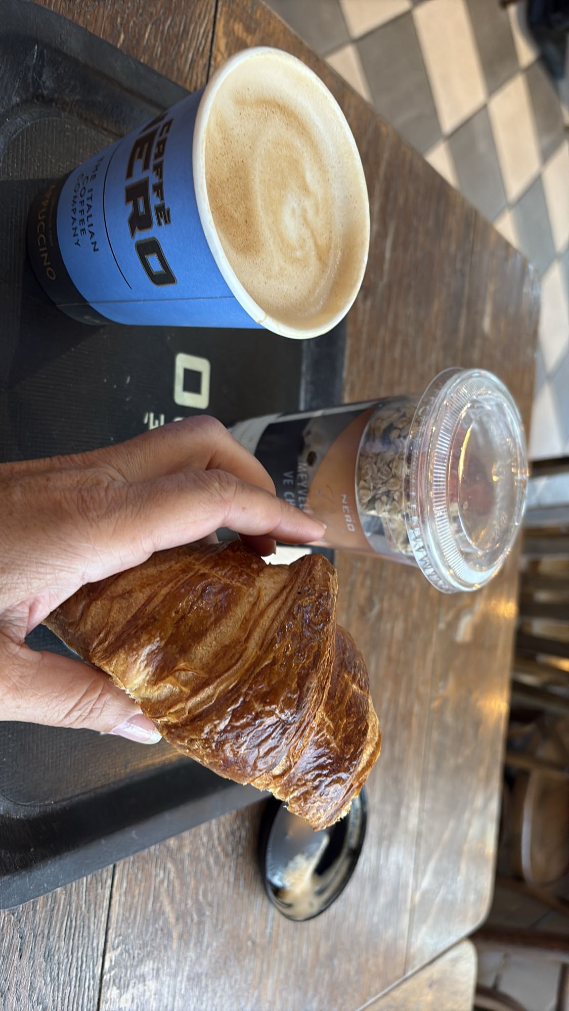 Coffee, croissant, parfait