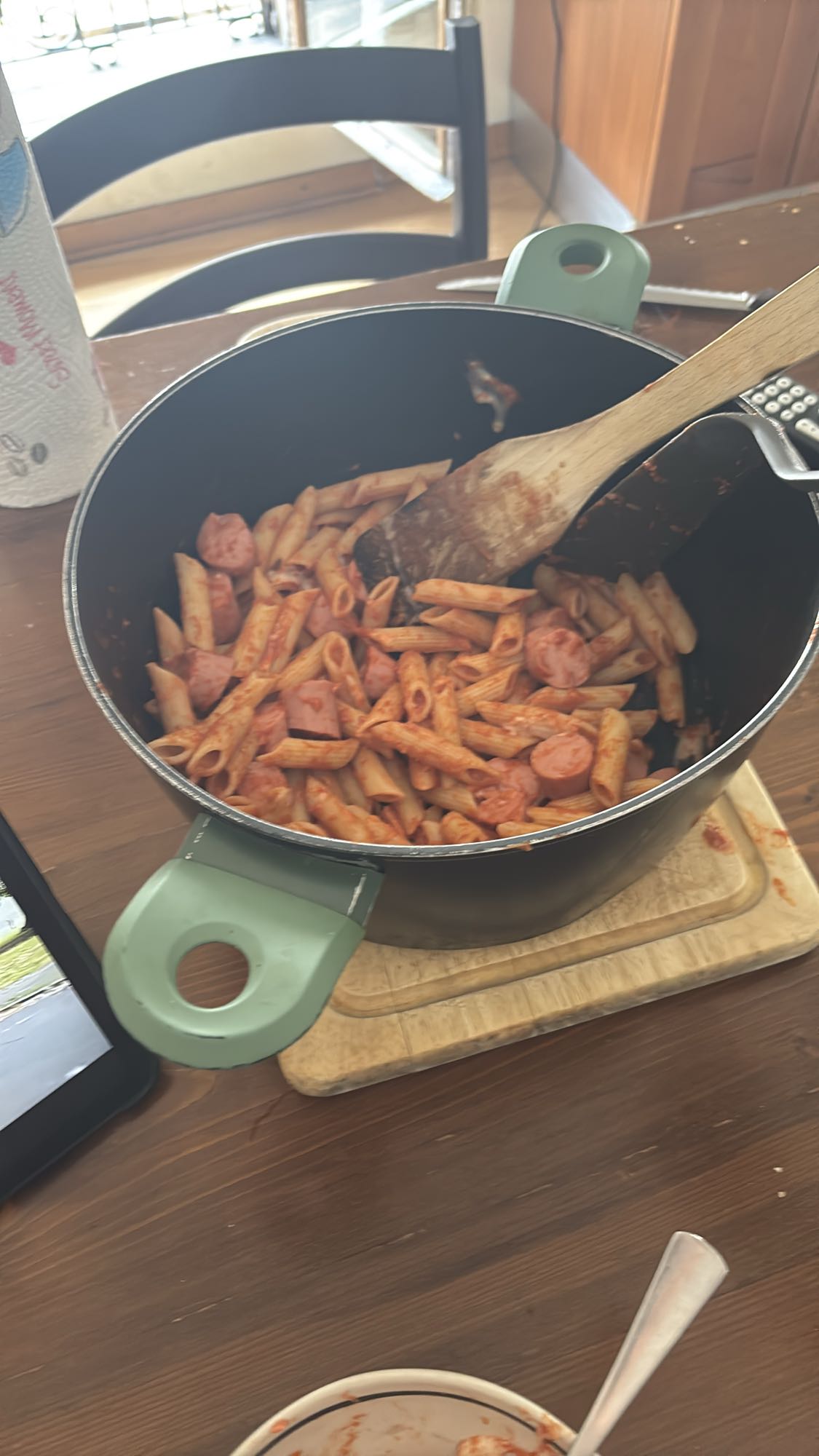 pasta con salchicha