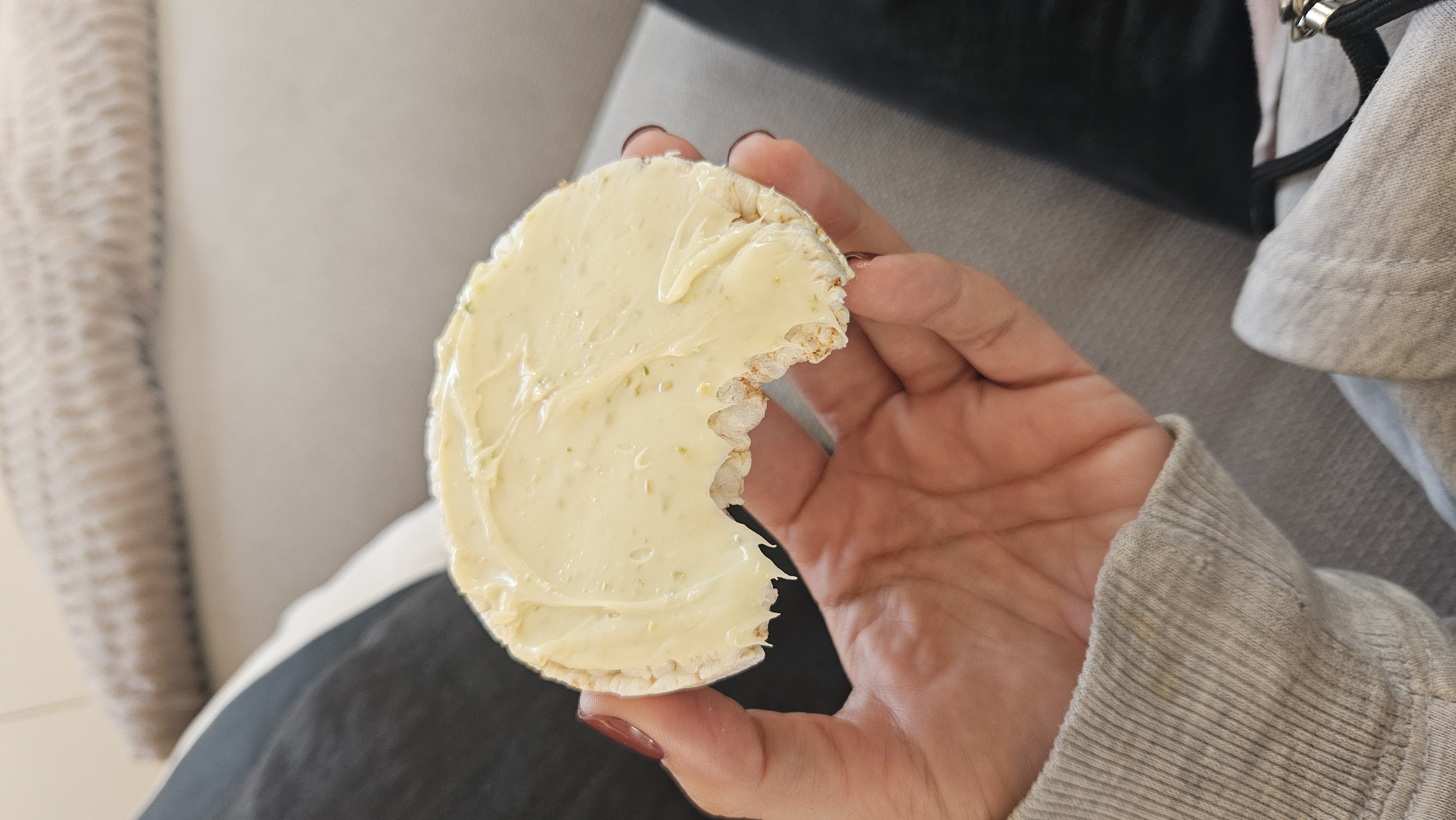 Reiswaffel mit Pistaziencreme