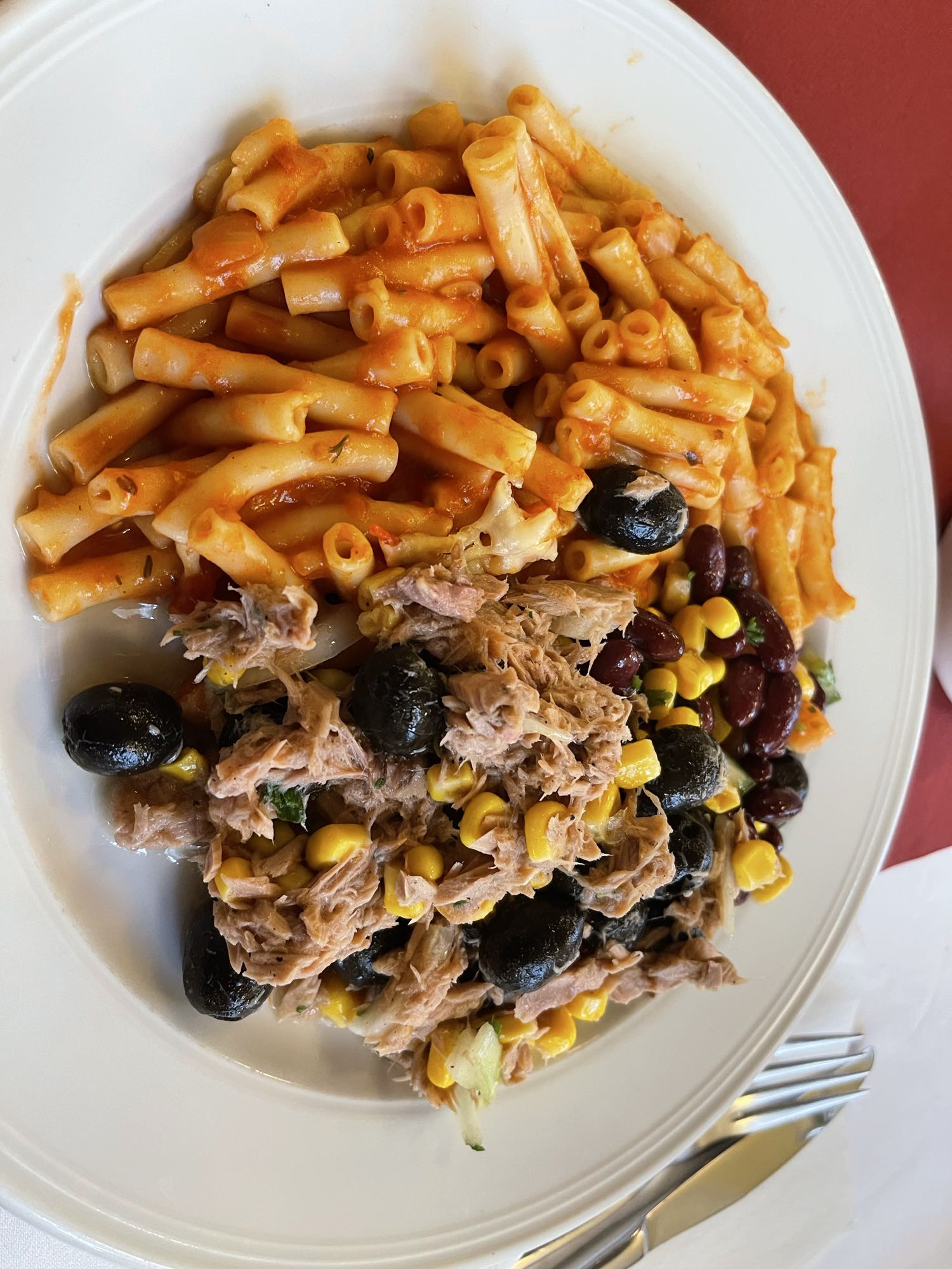 Tonijnsalade en pasta