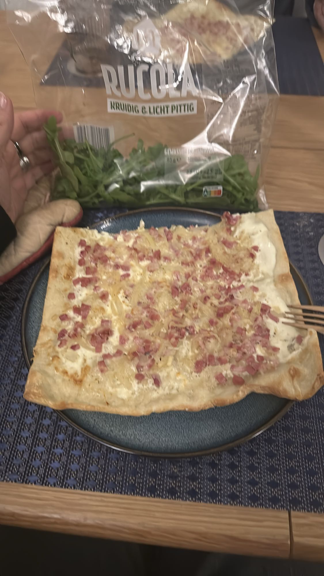 Flammkuchen with bacon