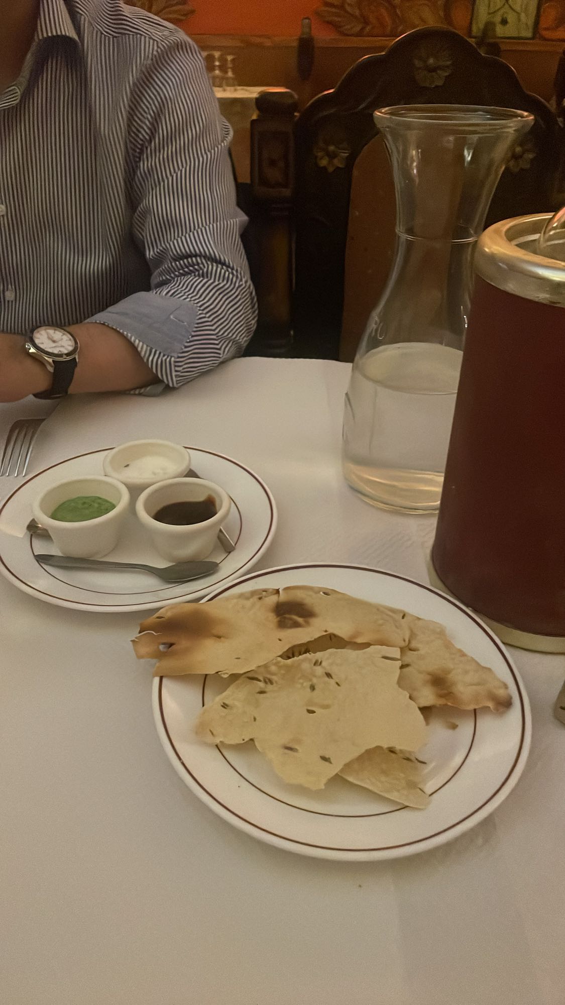 Papadum et sauces indiennes