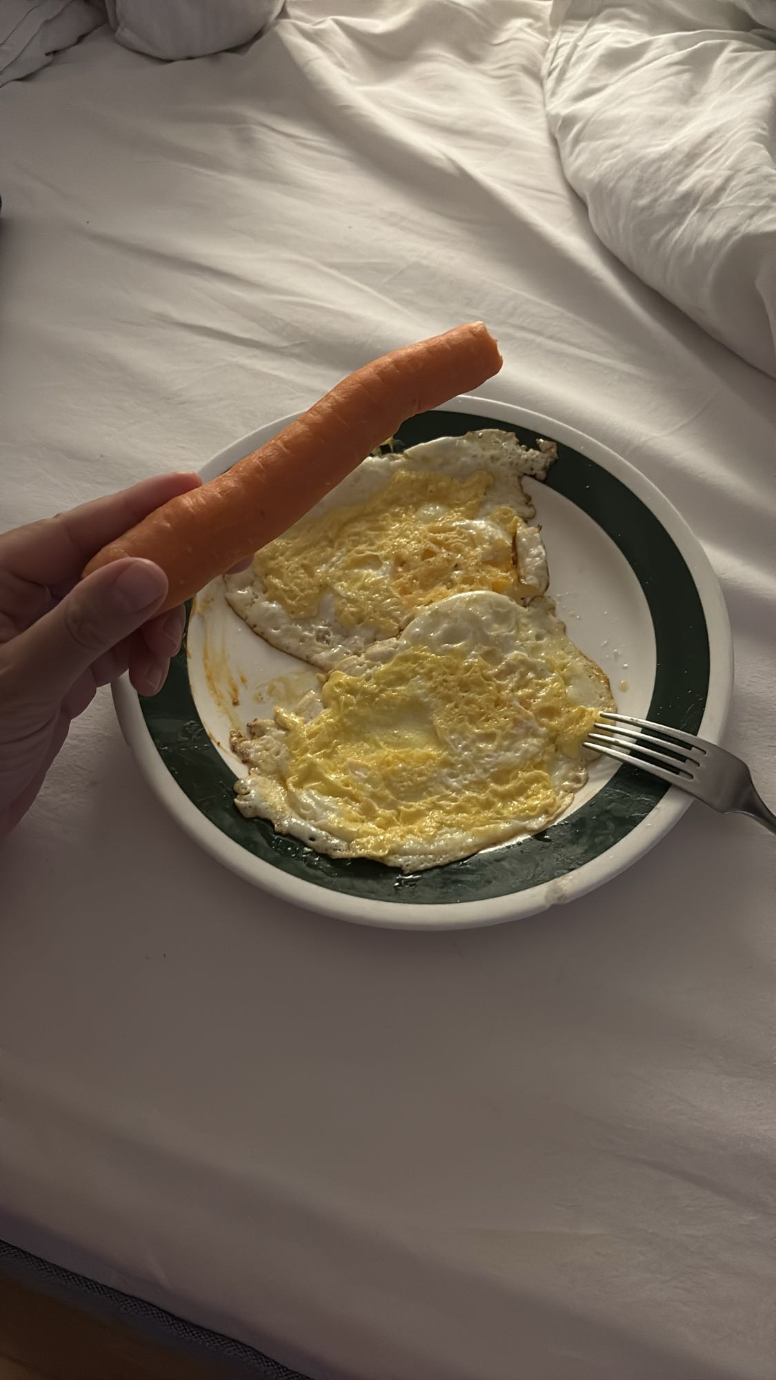 Stekta ägg och morot