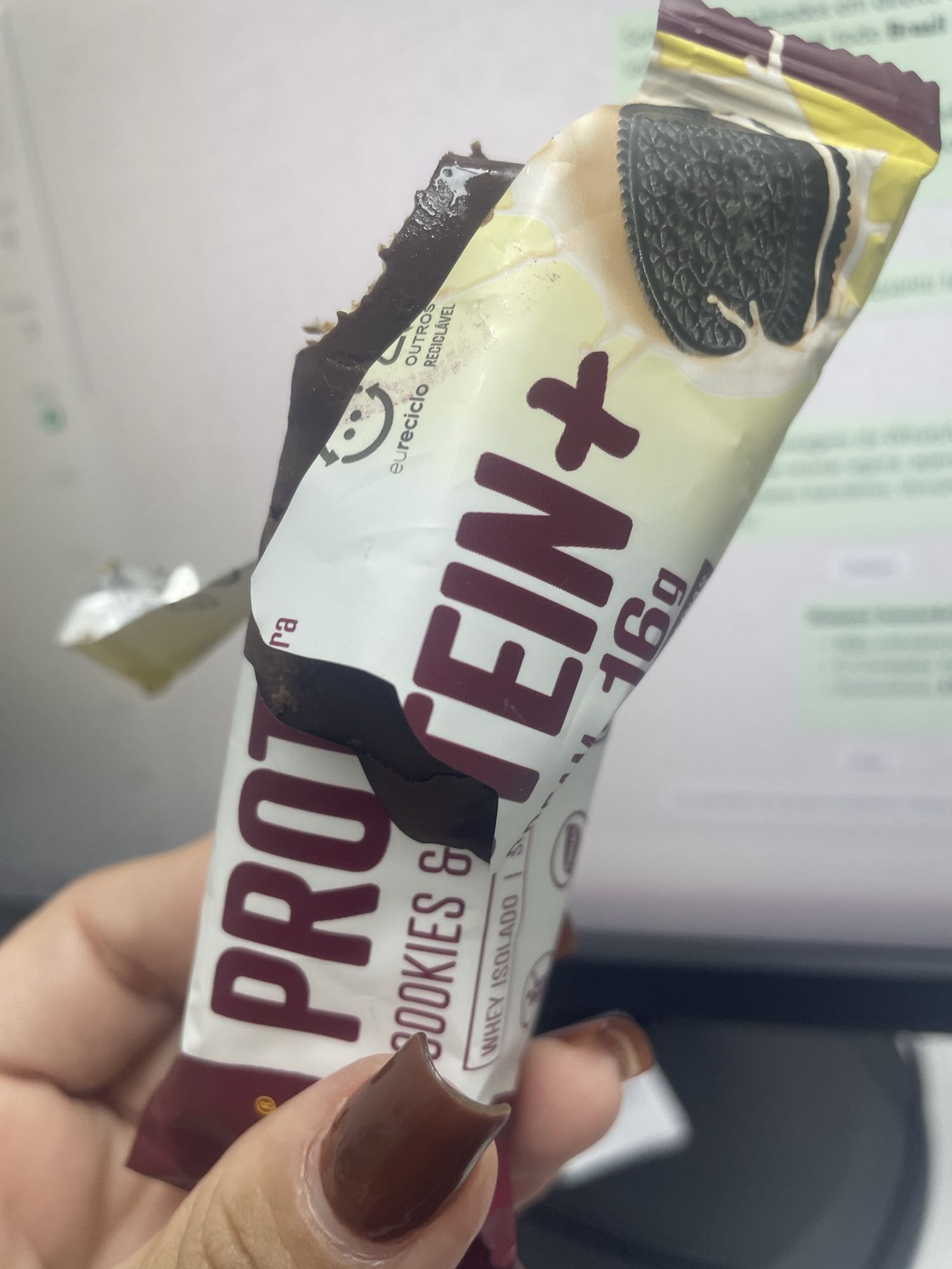 Barra de proteína cookies