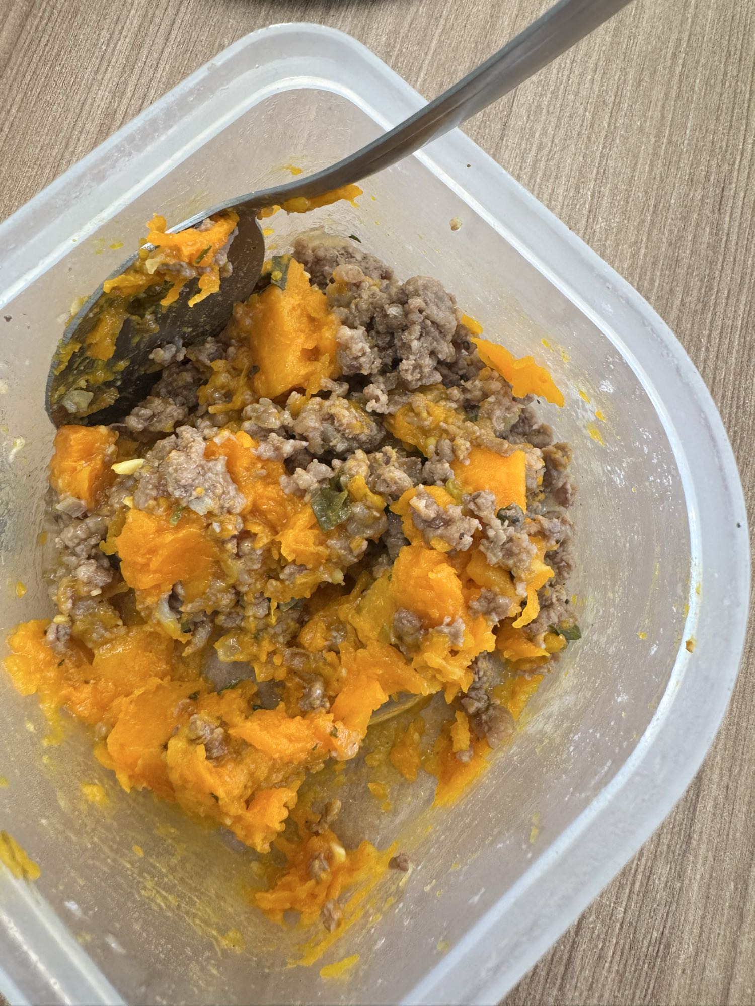 Carne moída com abóbora