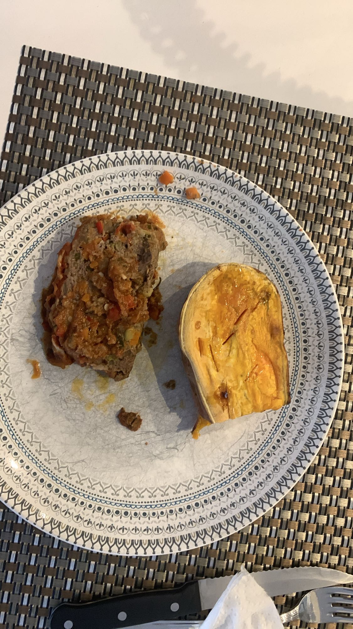 Pain de viande et courge