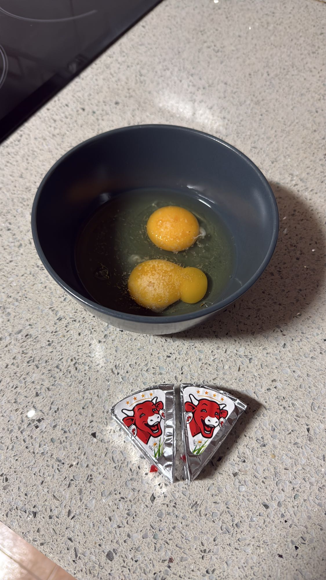 Huevos con queso crema