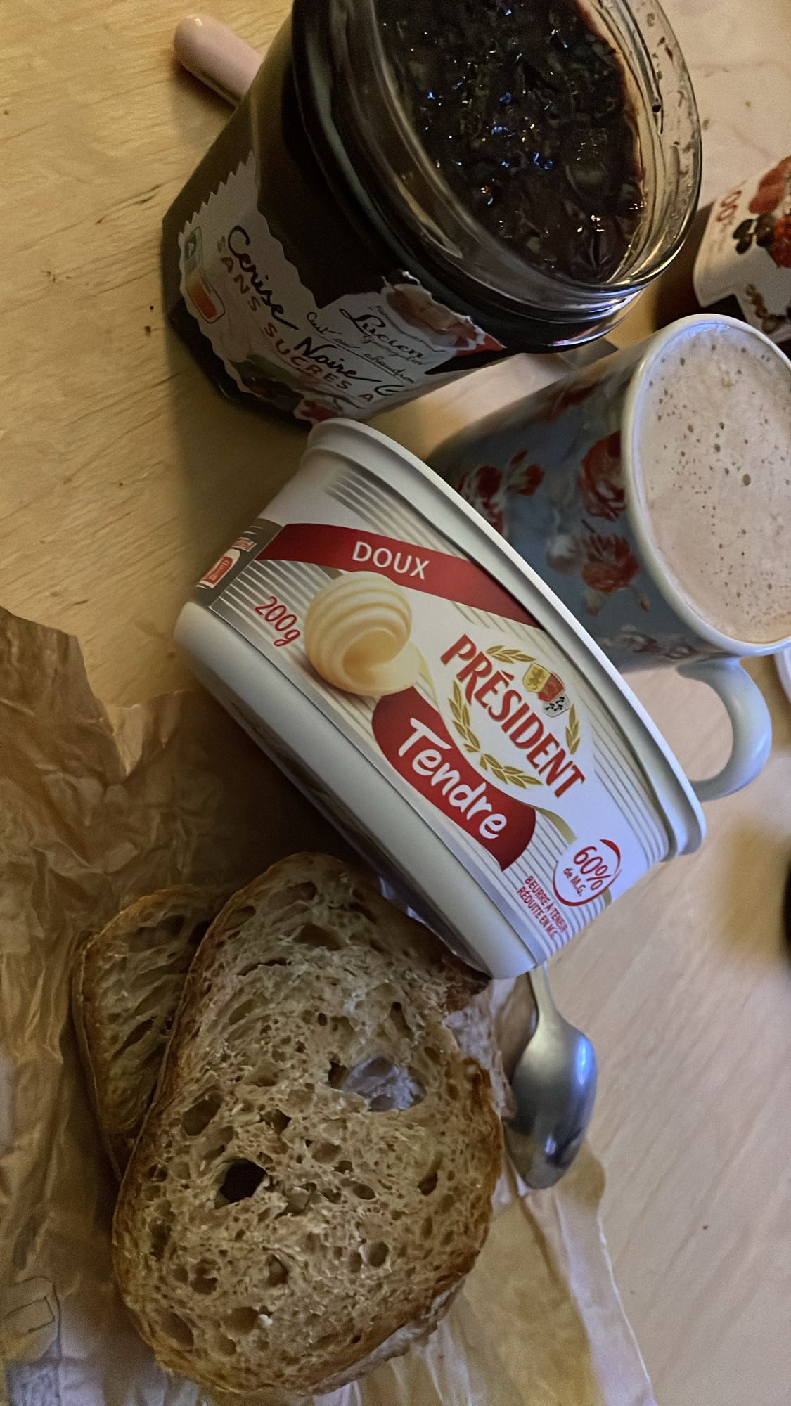 Tartines beurre confiture