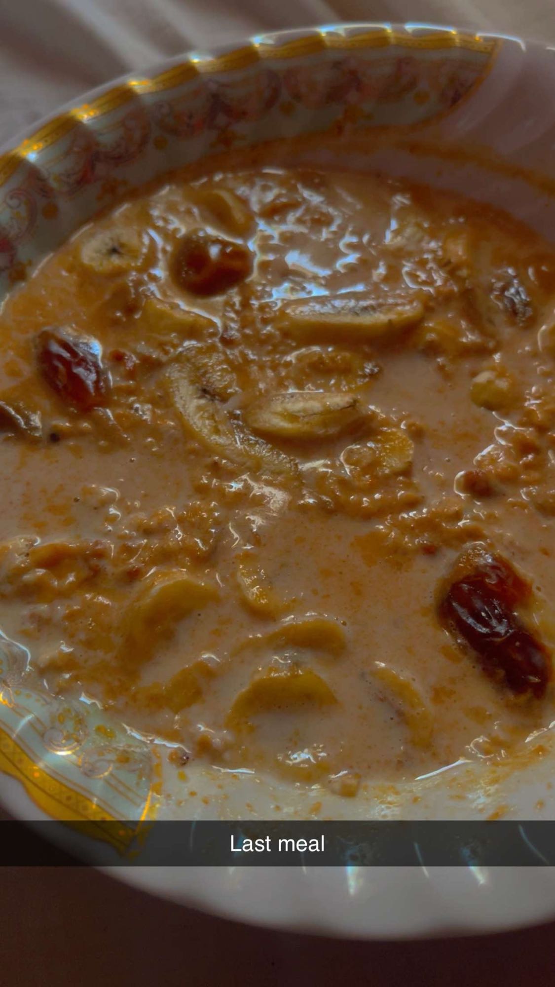 Banana date porridge