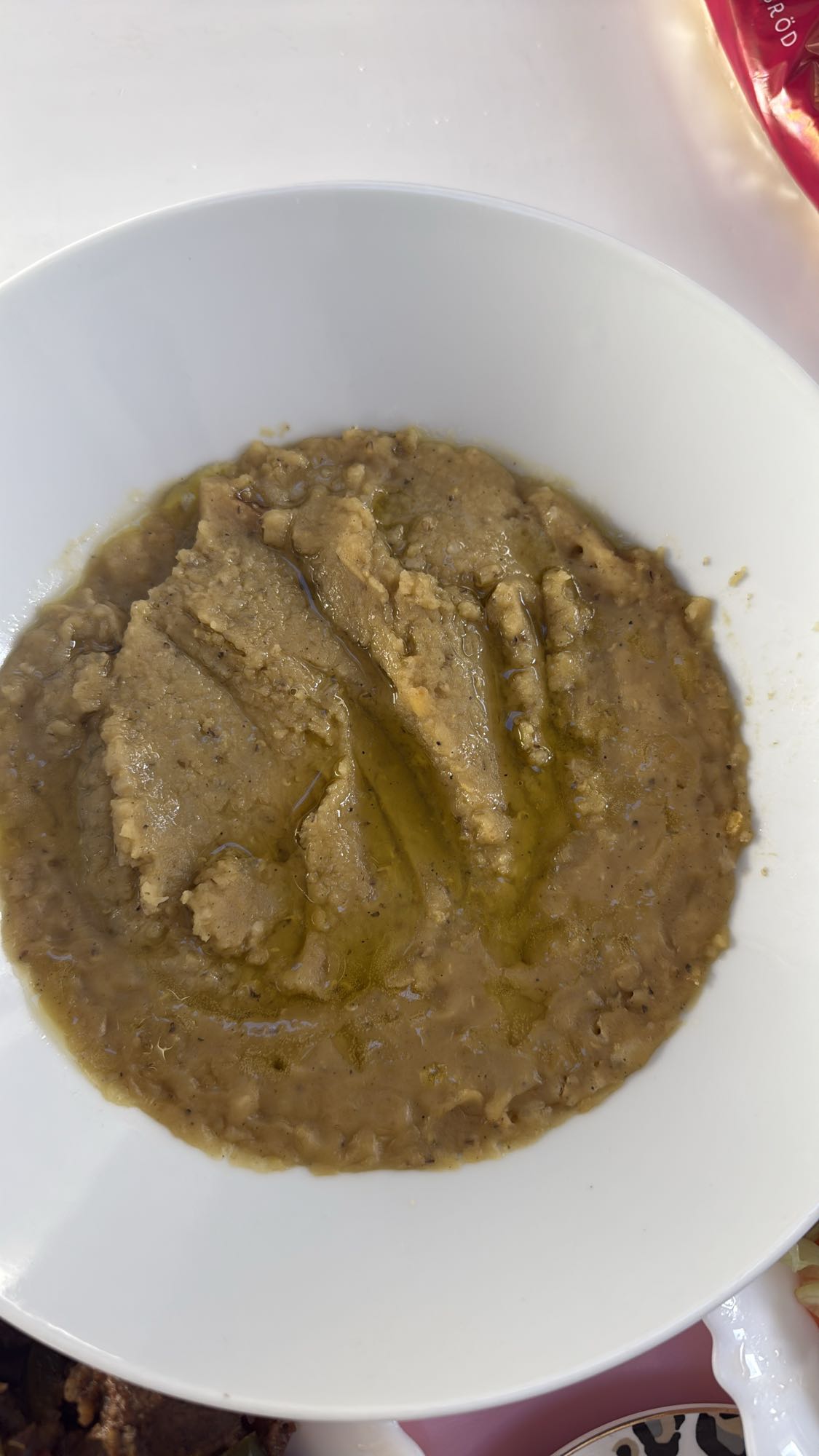 Bønnepuré med olivenolje