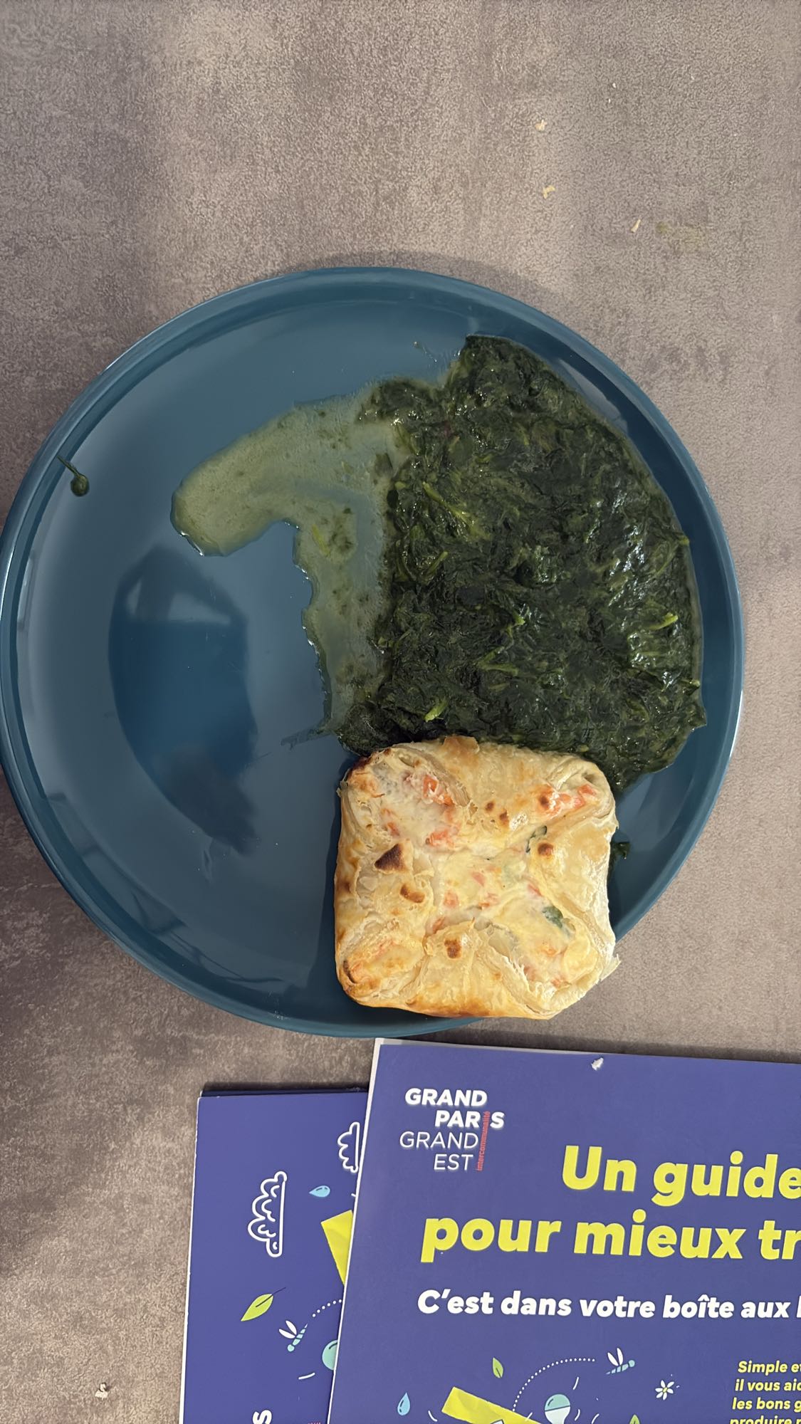 Feuilleté légumes et épinards