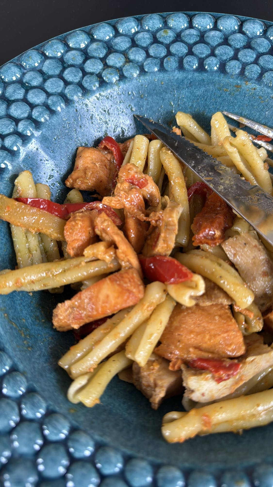 Kycklingpasta med paprika