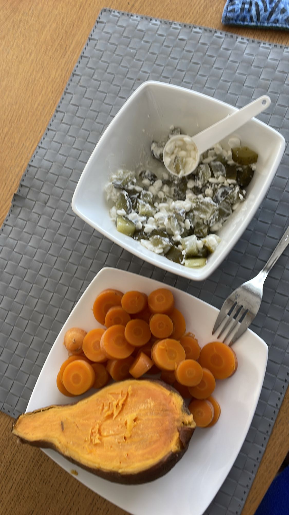 Bataty, marchewka, twaróg