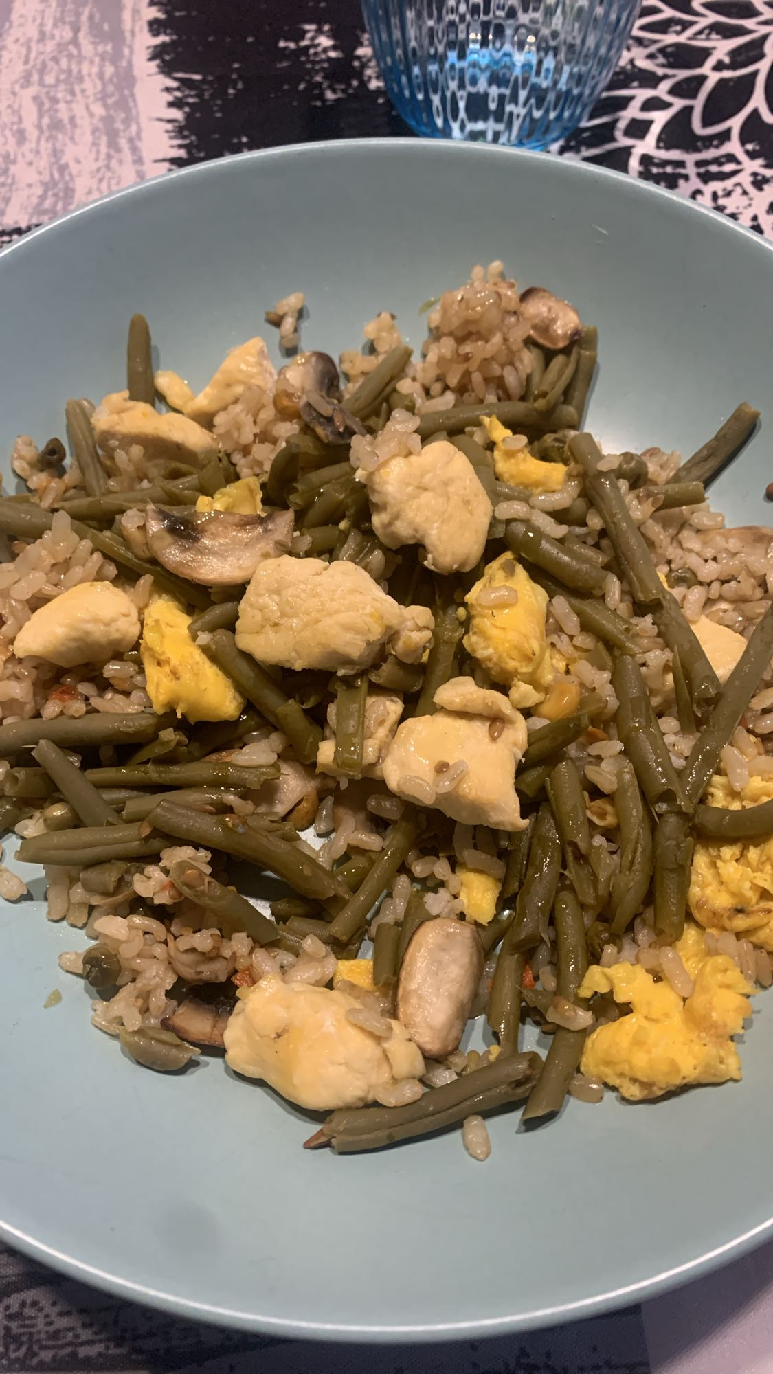 salteado de arroz y verduras