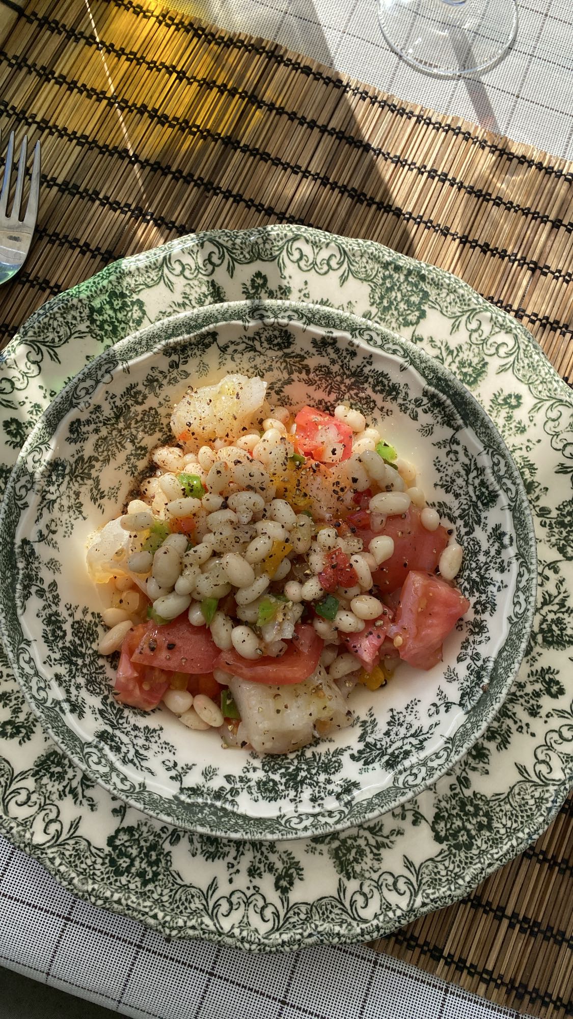 Amanida de mongetes i tomàquet