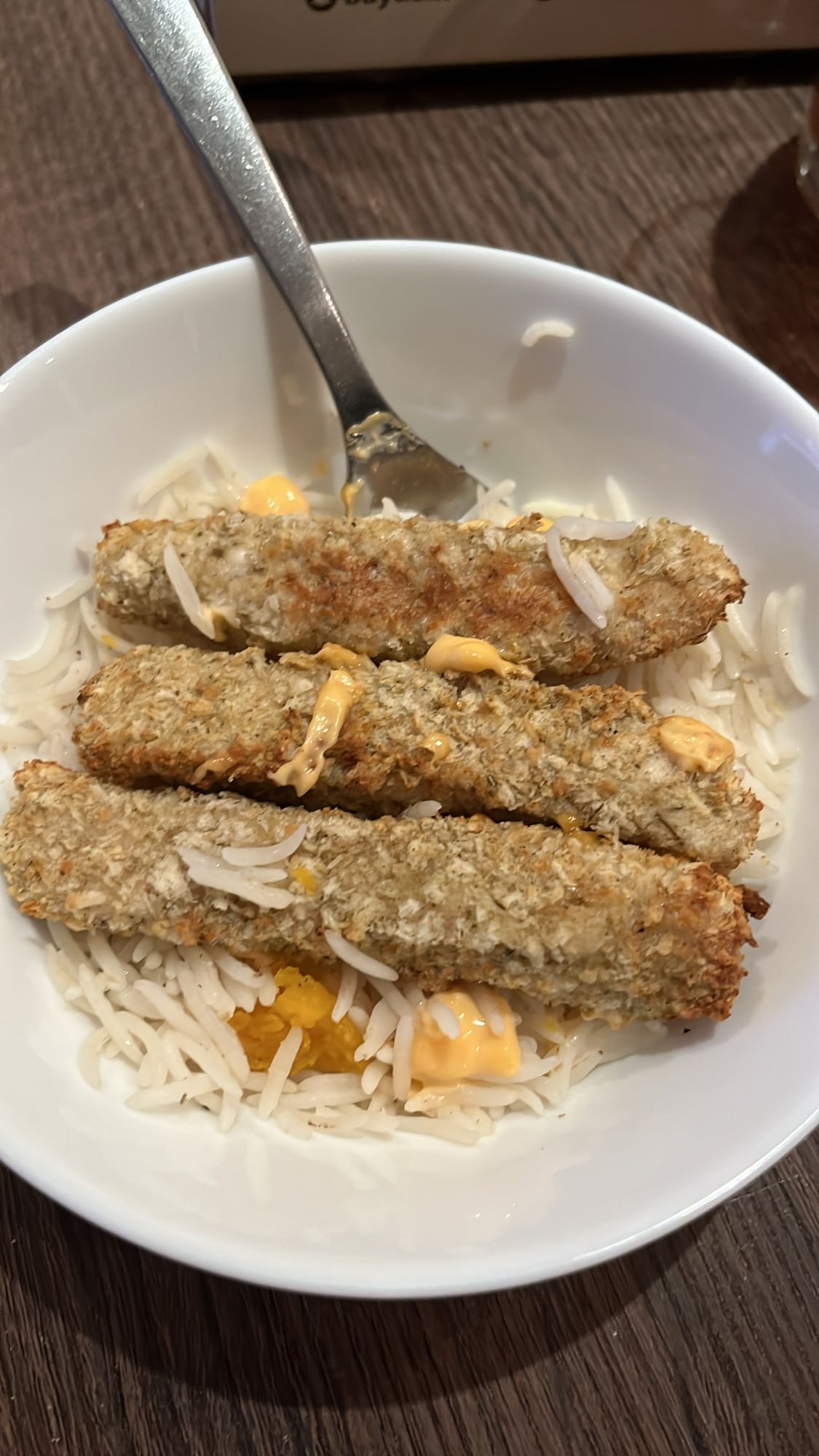 Rice with veggie sticks