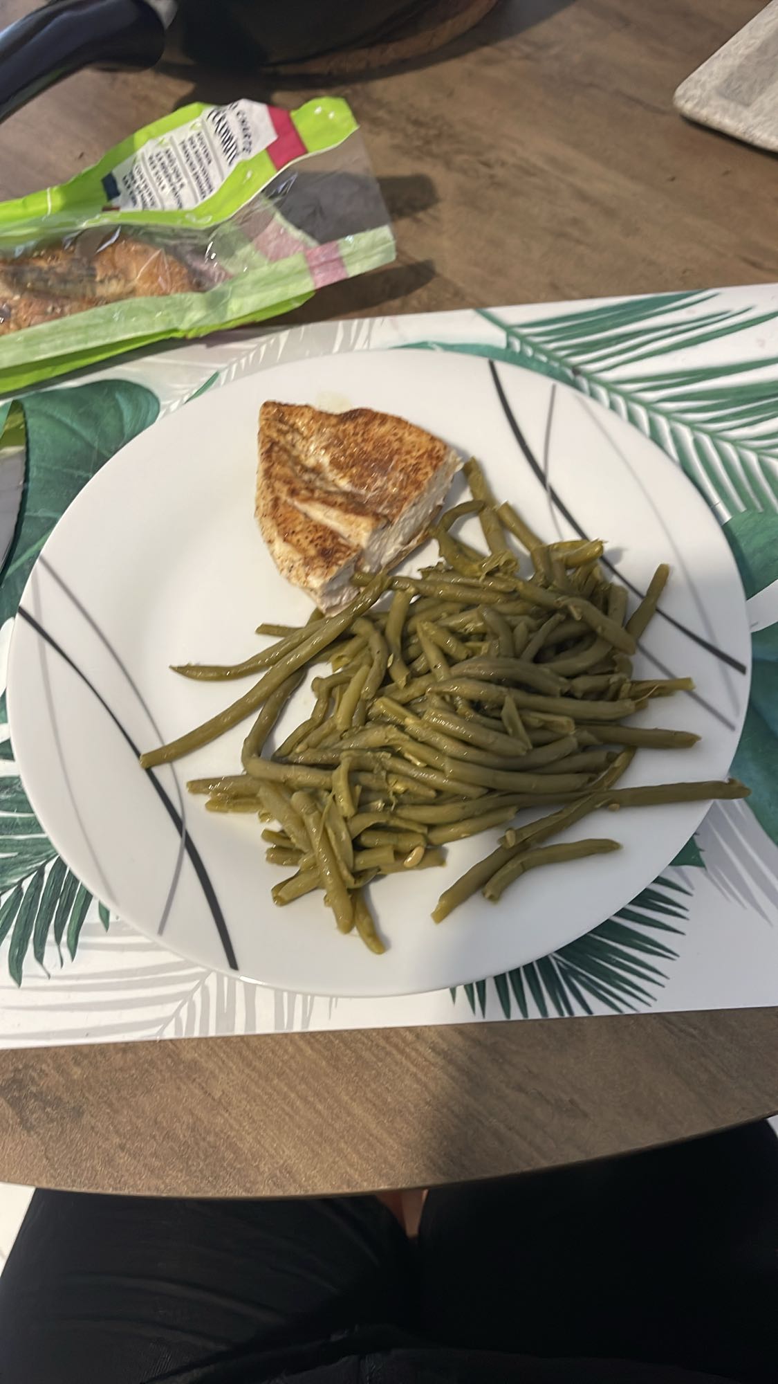Poulet et haricots verts