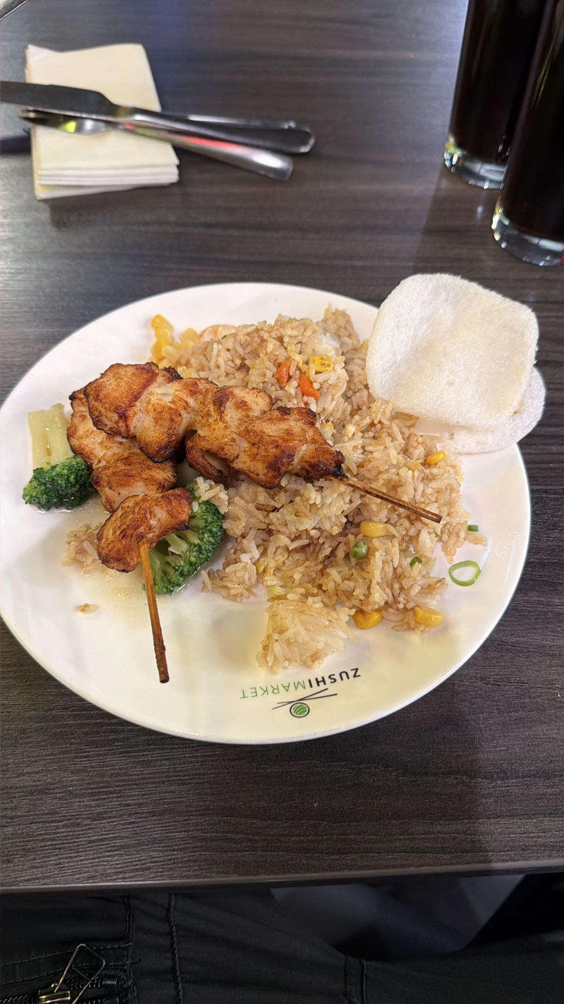 Szaszłyki z kurczaka z ryżem