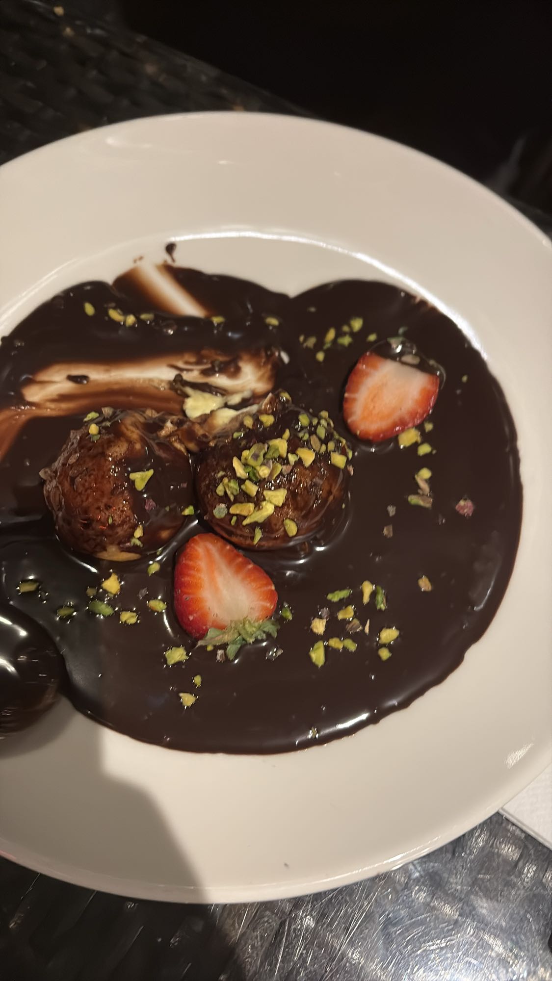 Chocolate dessert plate