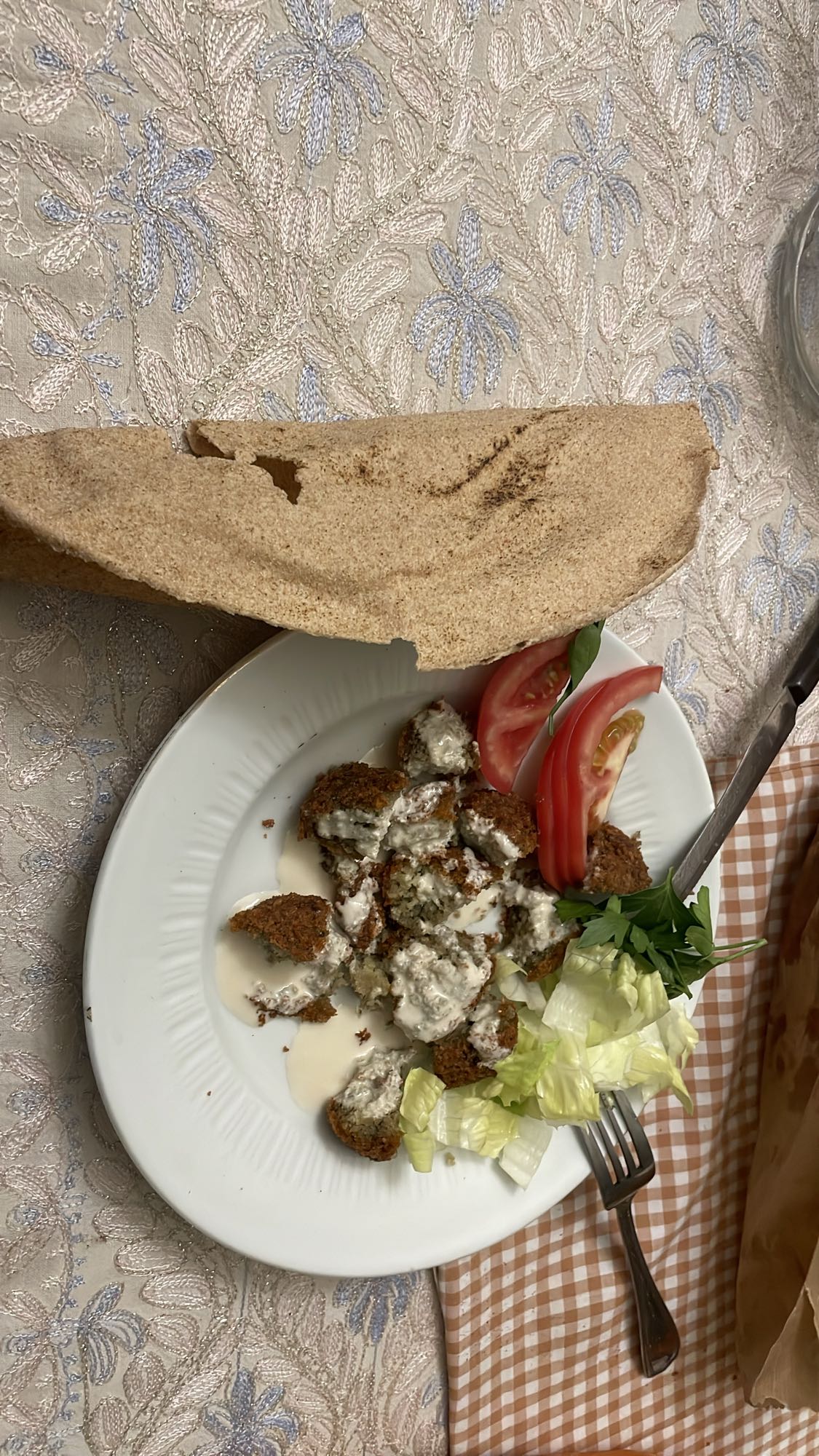 Falafel Plate with Bread