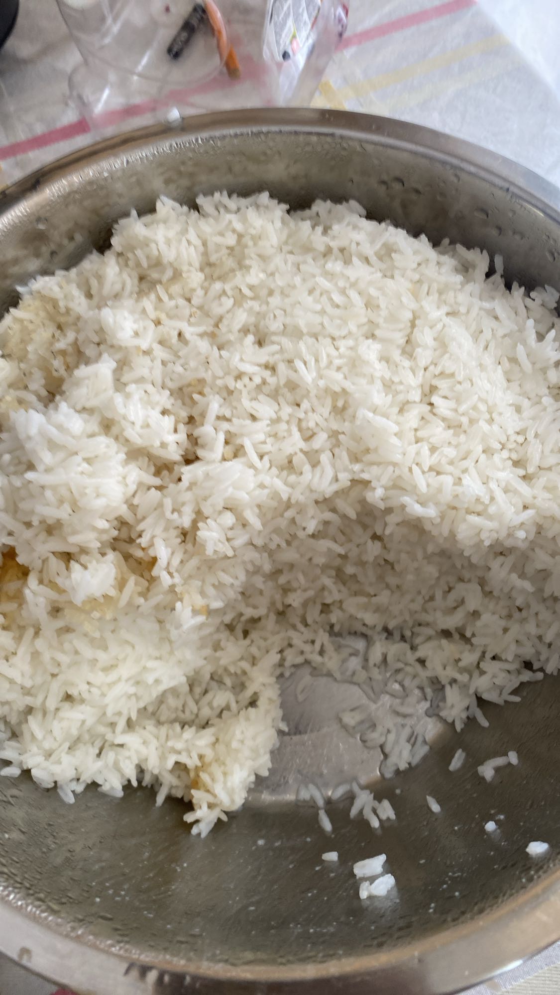 arroz blanco cocido