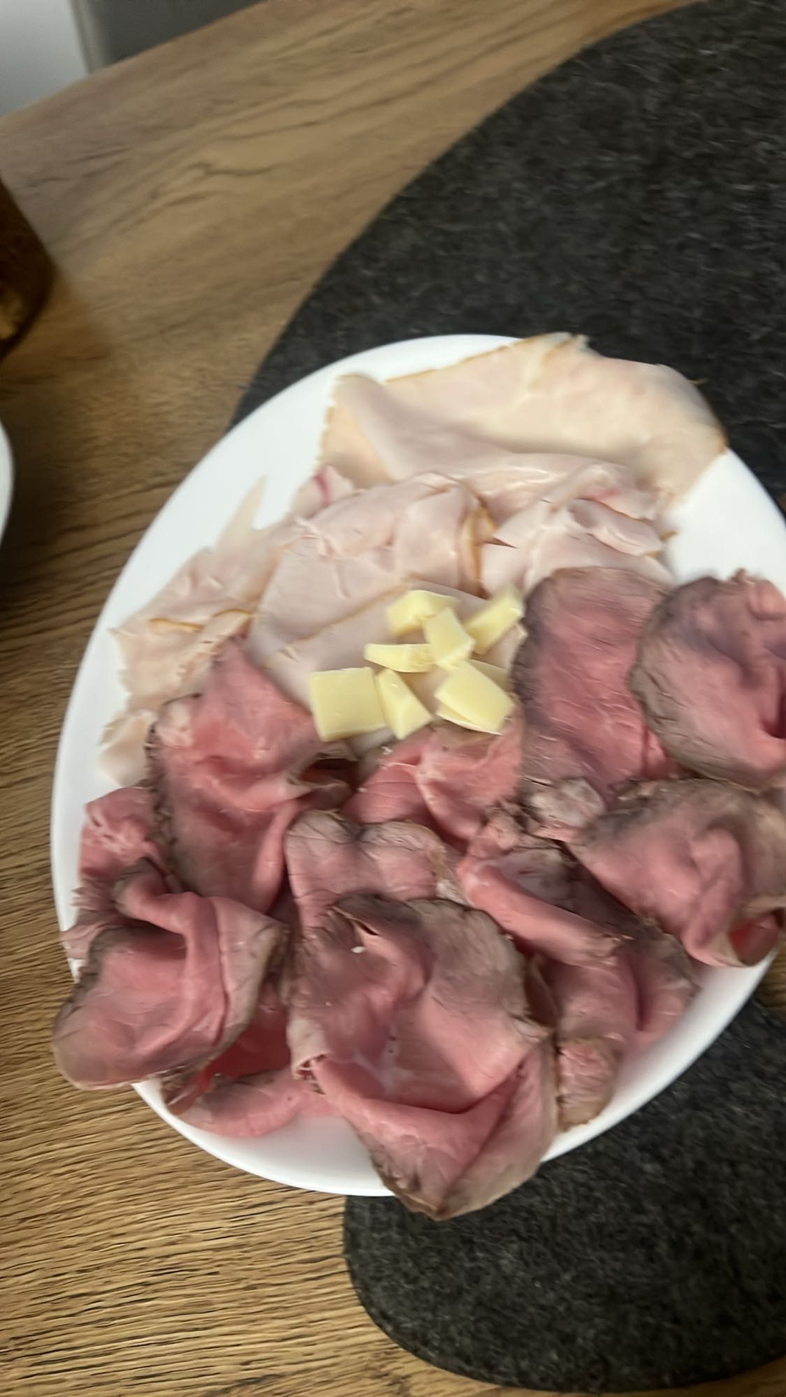 Roastbeef og kalkun med ost
