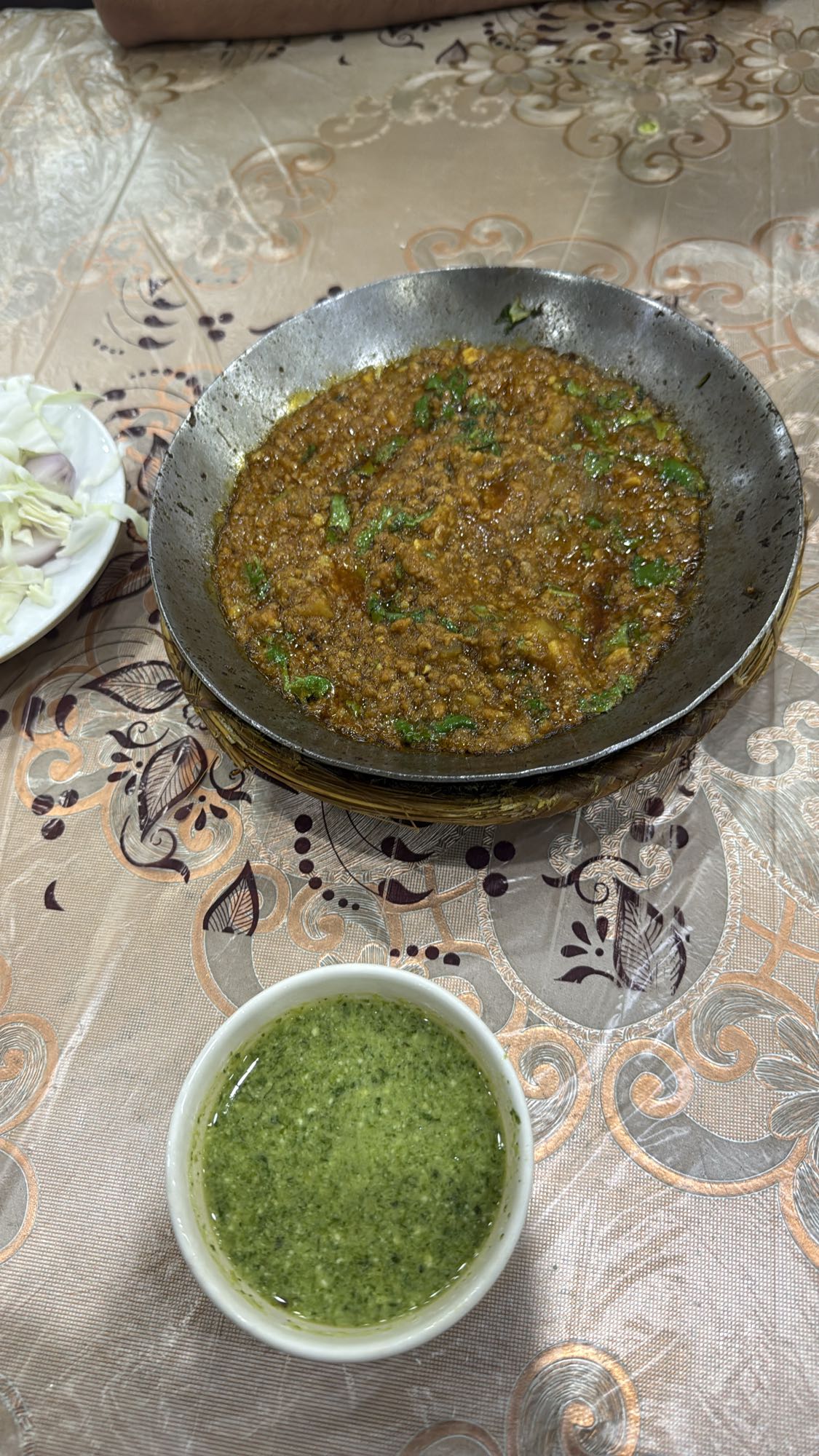 Keema with chutney