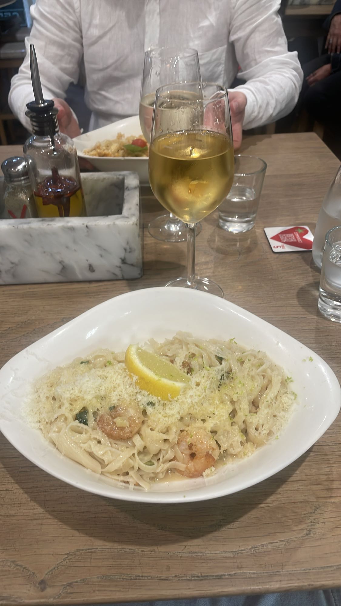 Pâtes aux crevettes