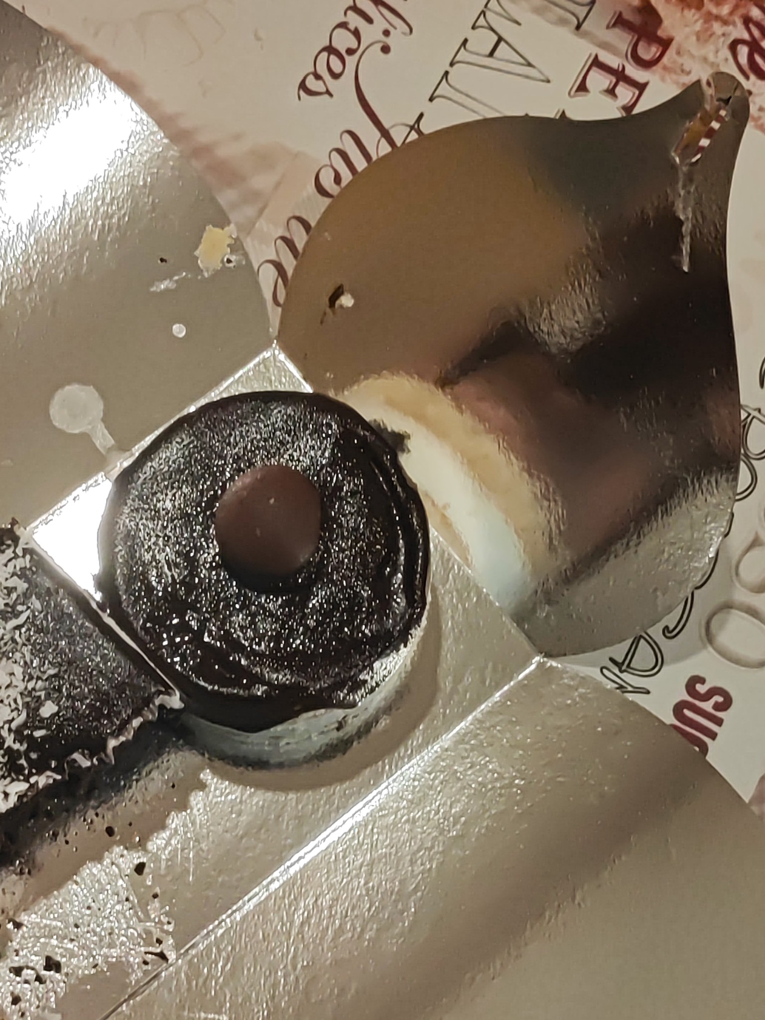 Chocolate mousse cake slice