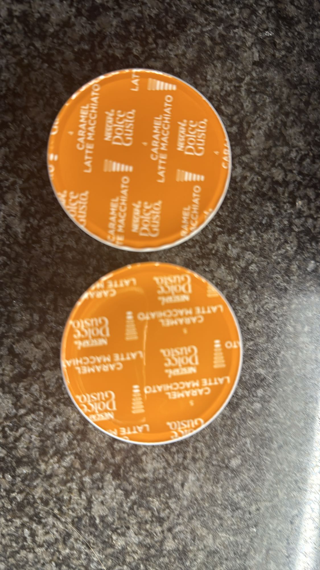 Caramel latte macchiato cups