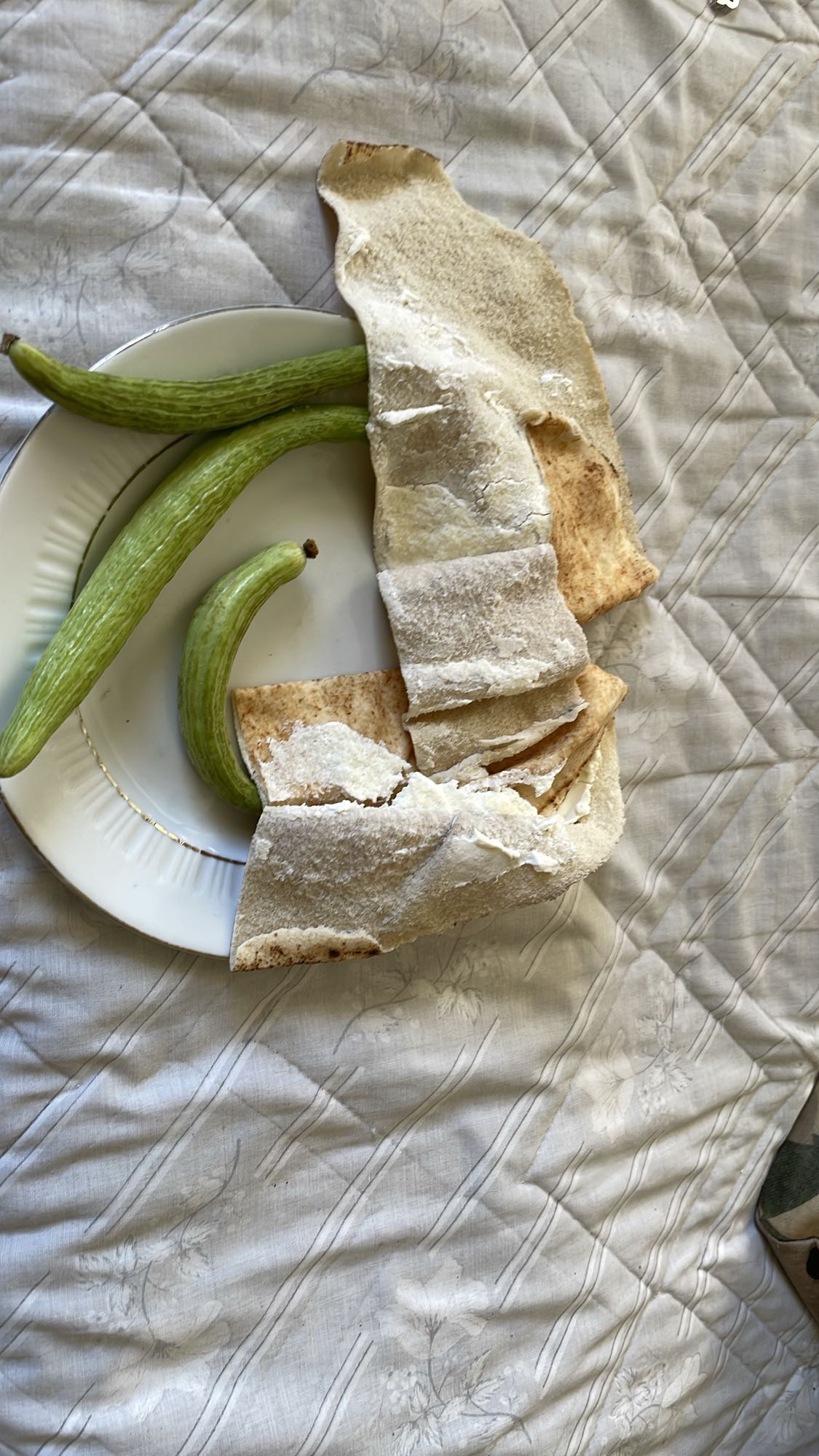 Flatbread and Cucumbers
