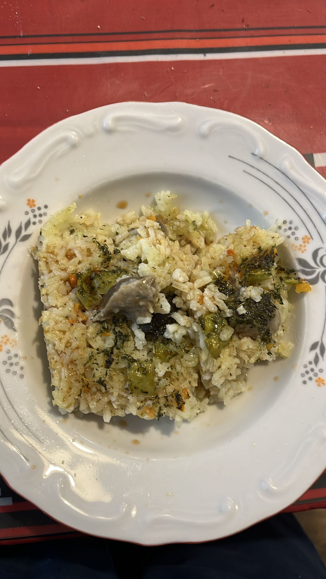 Ориз с гъби и зеленчуци