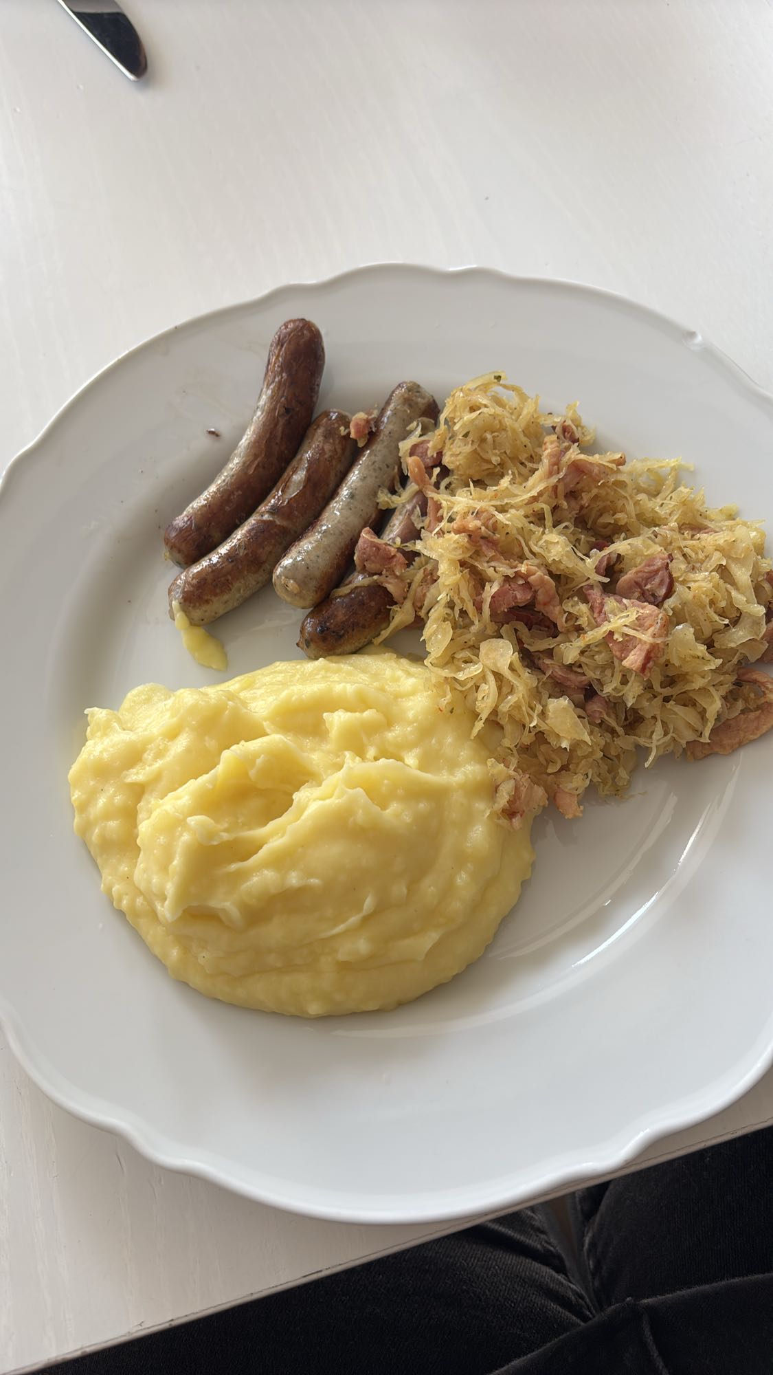 Kartoffelpüree mit Wurst