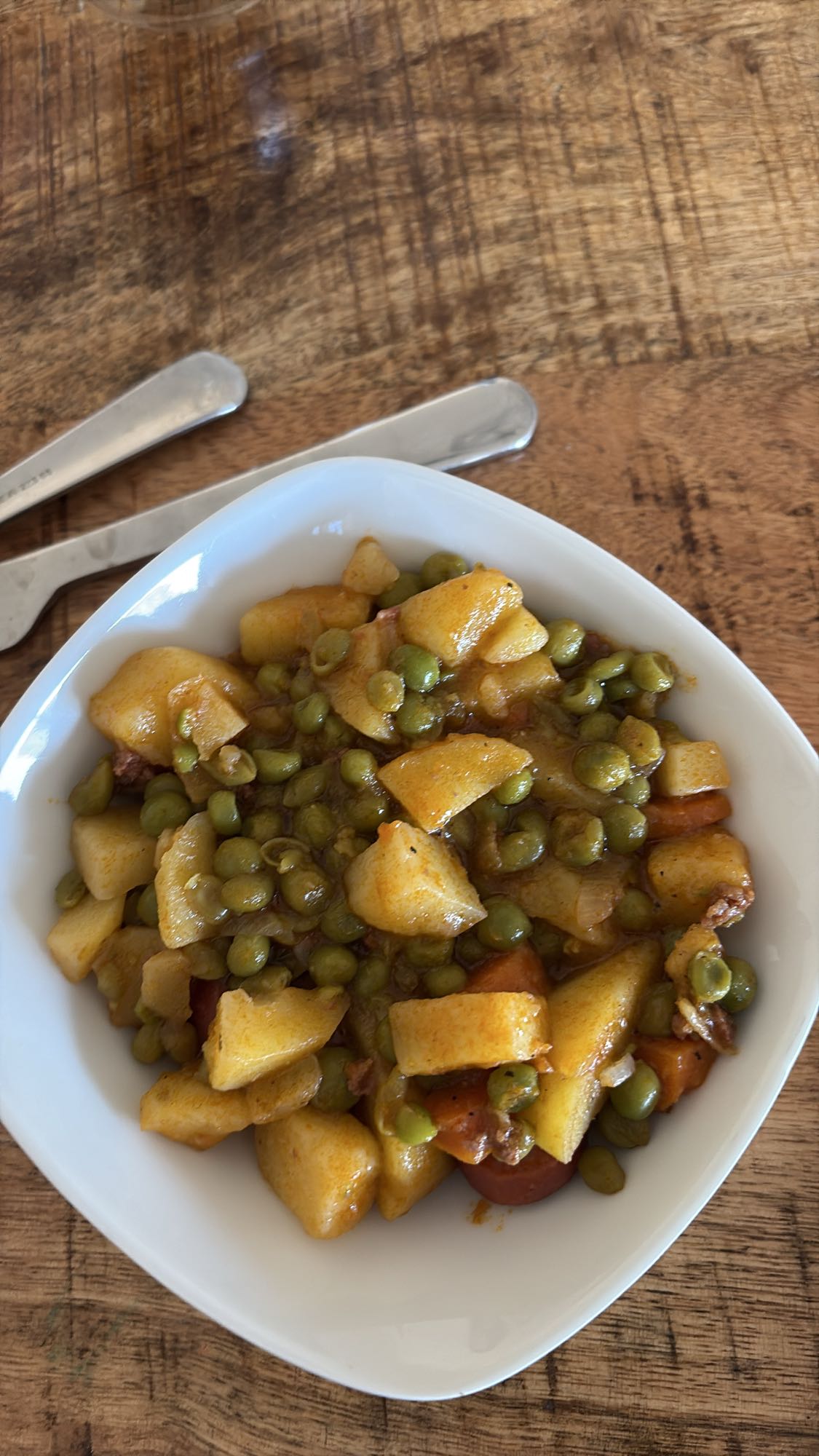 Aardappel-erwt stoofpot