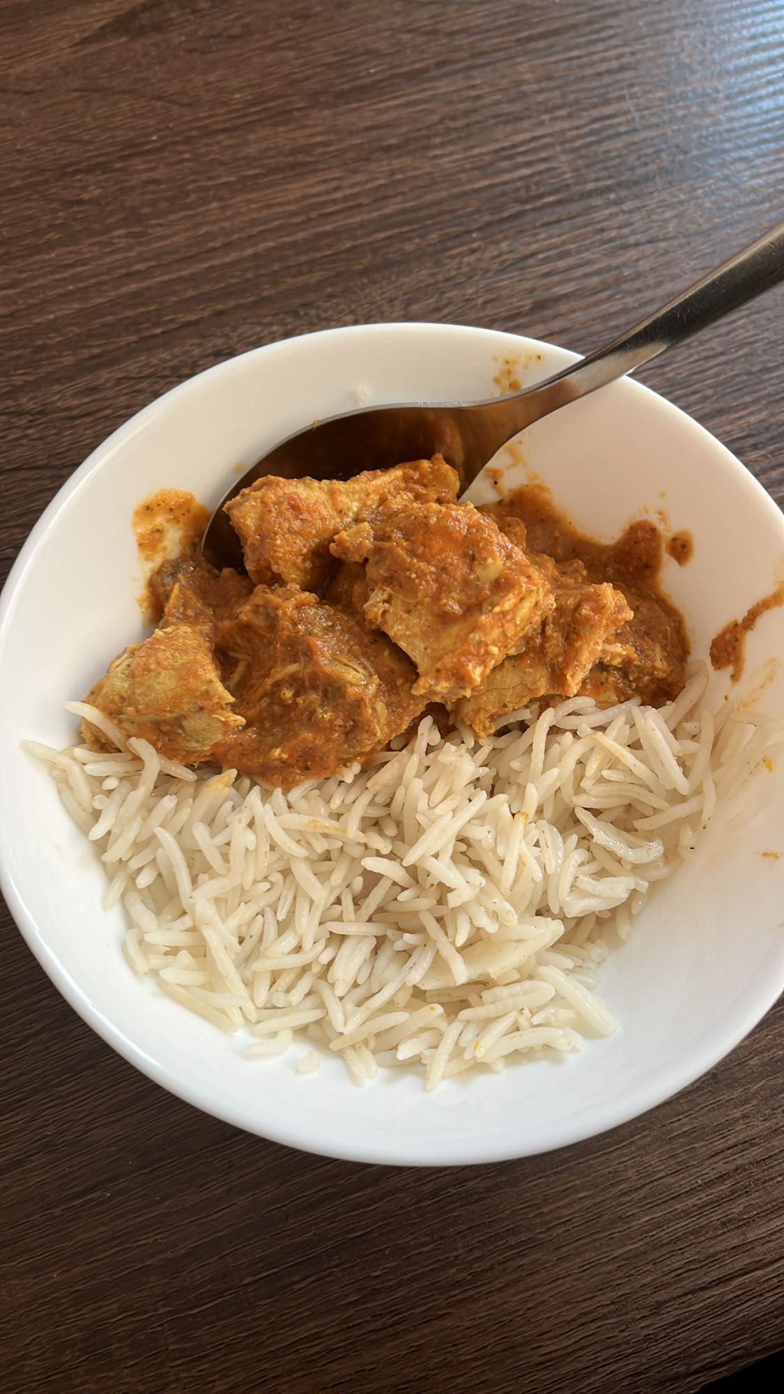 Chicken curry with rice