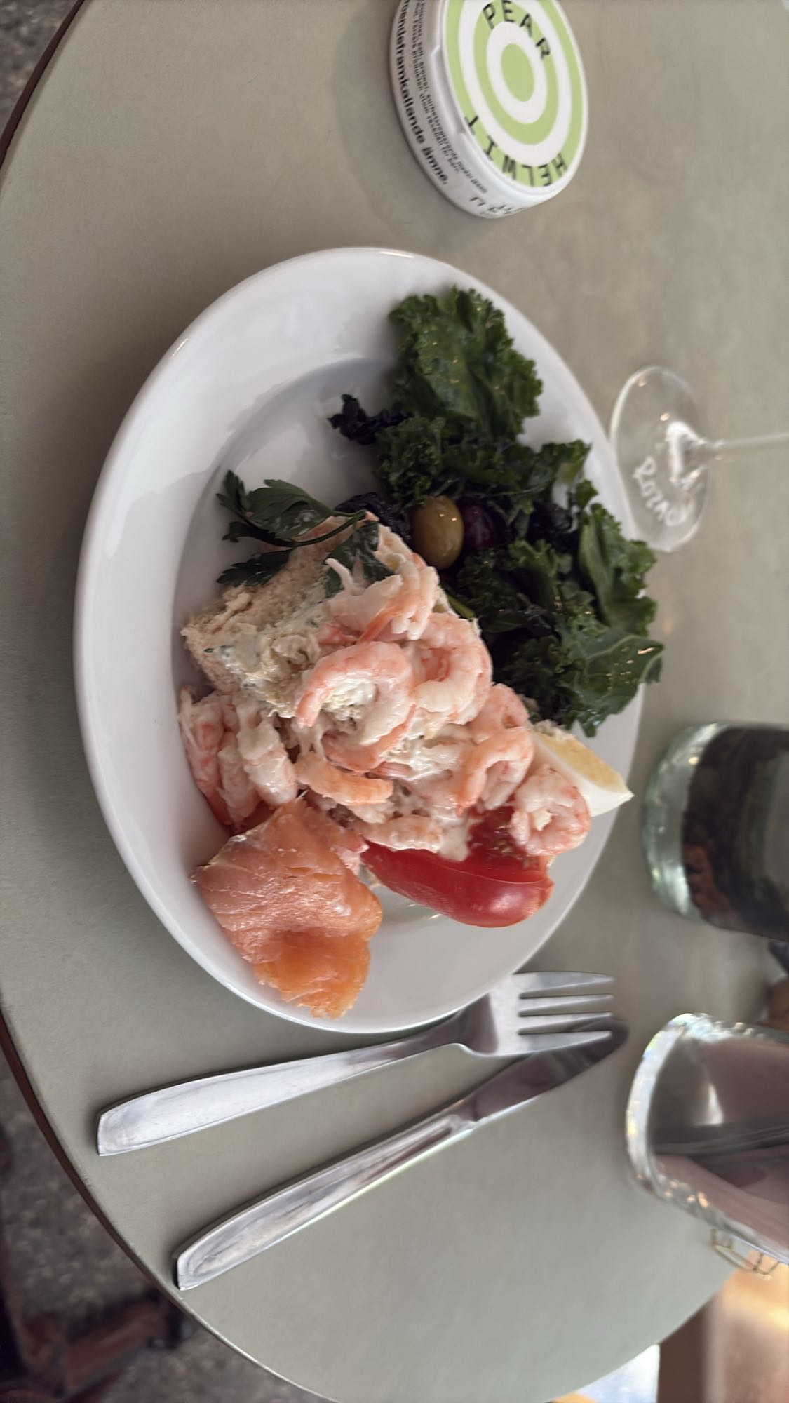 Räkmacka med grönkål