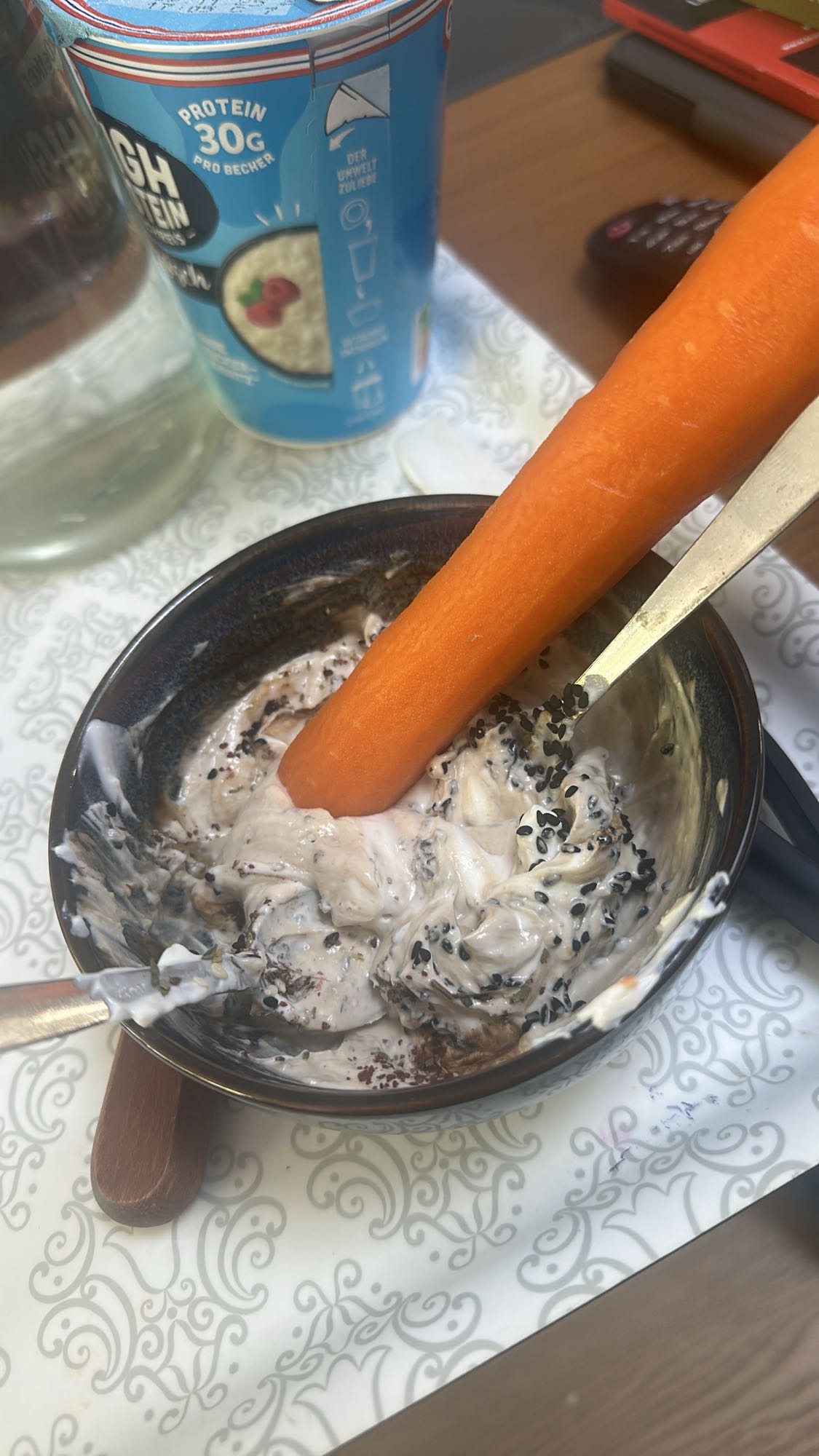 Carrot Yogurt Dip Bowl