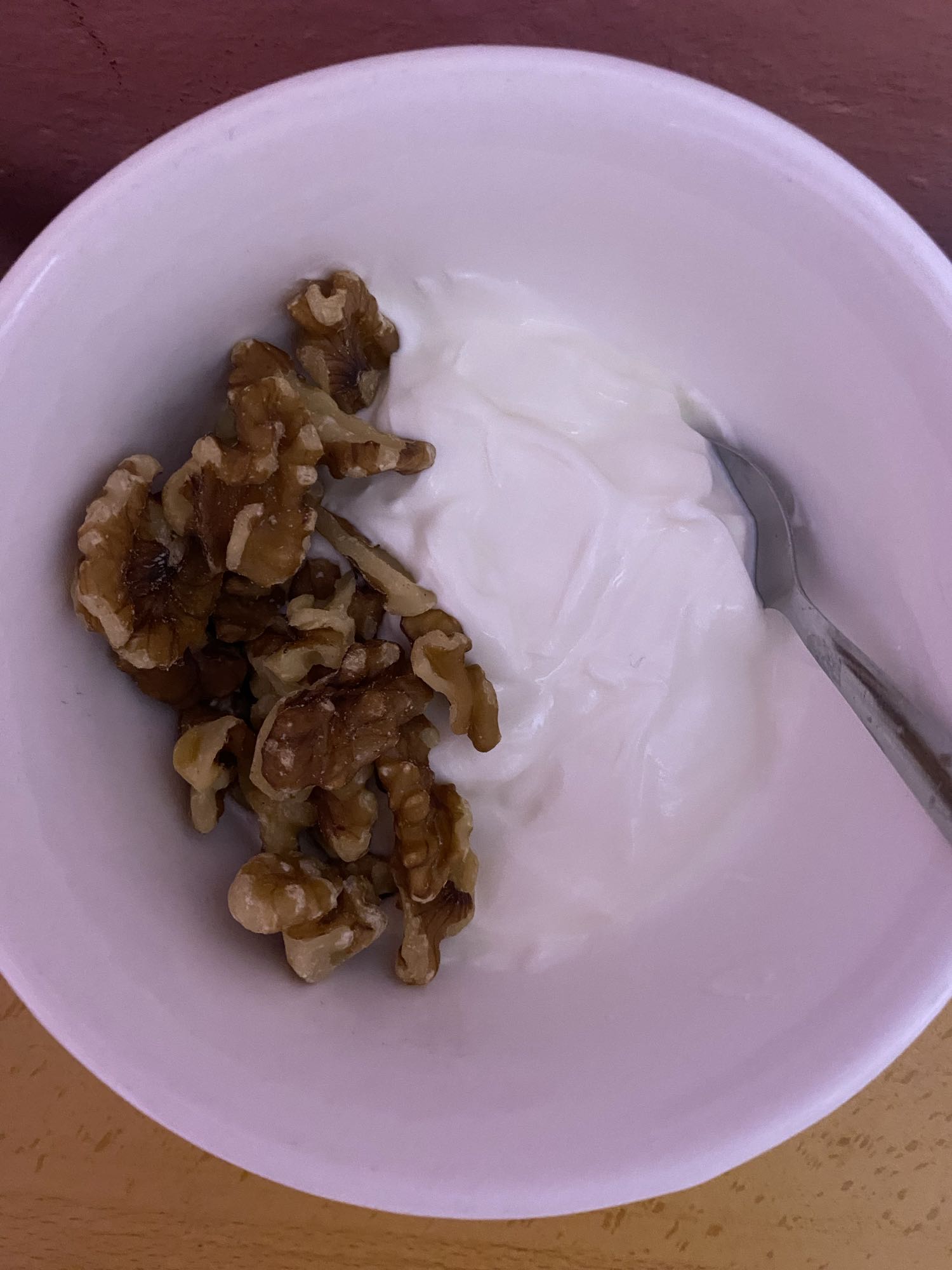 yogur con nueces
