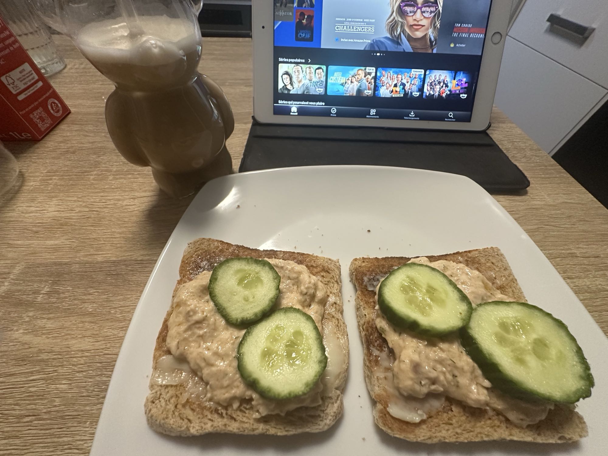 Tartines thon concombre