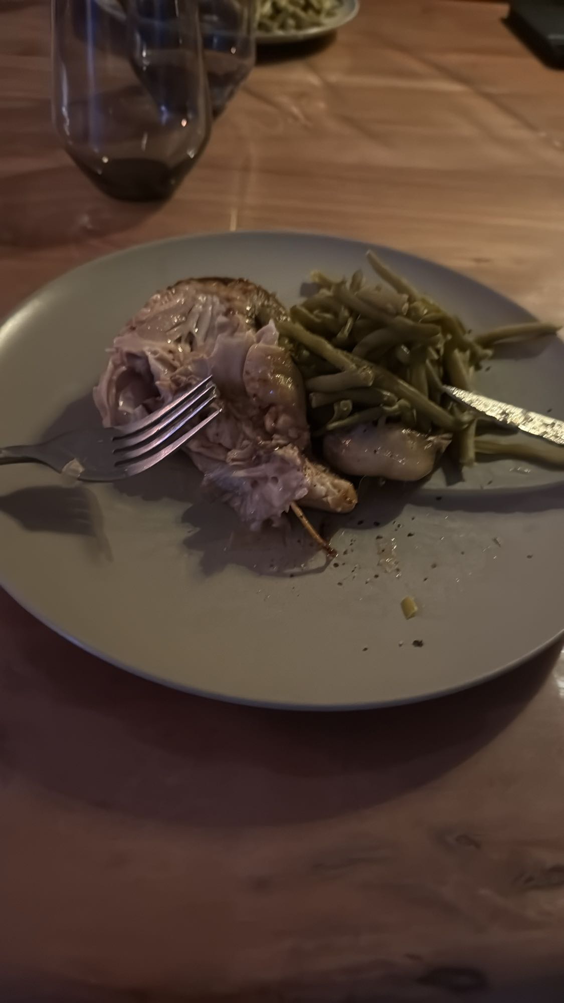 Poulet et haricots verts