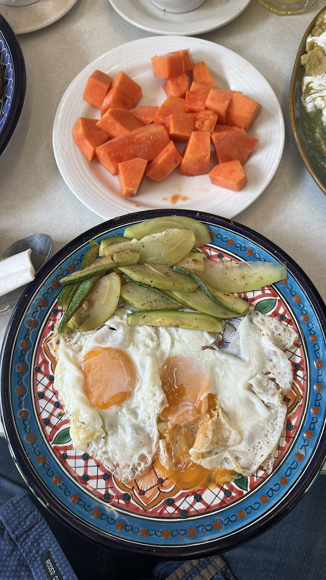 Huevos con papaya
