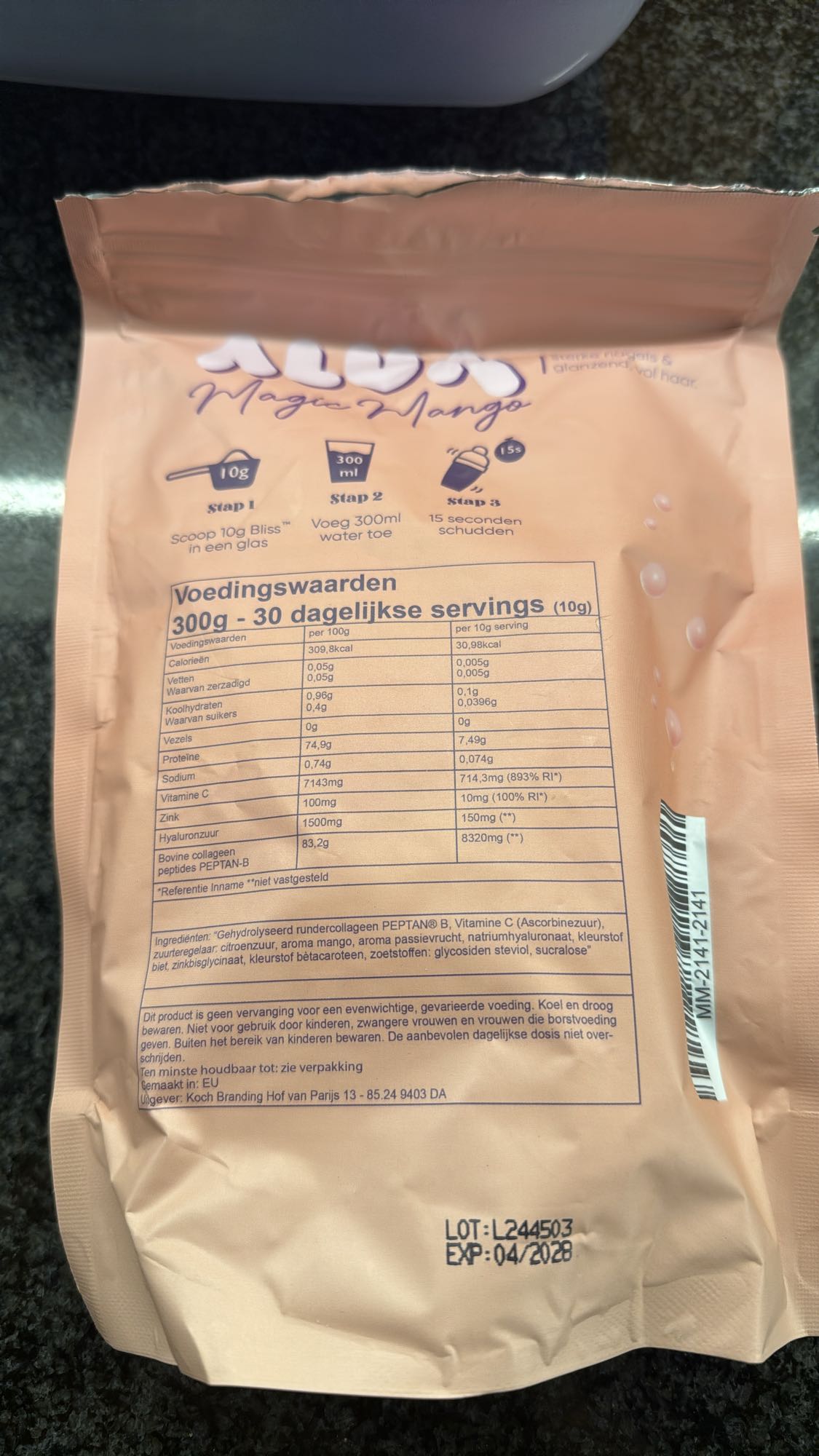 Mango collageen drank