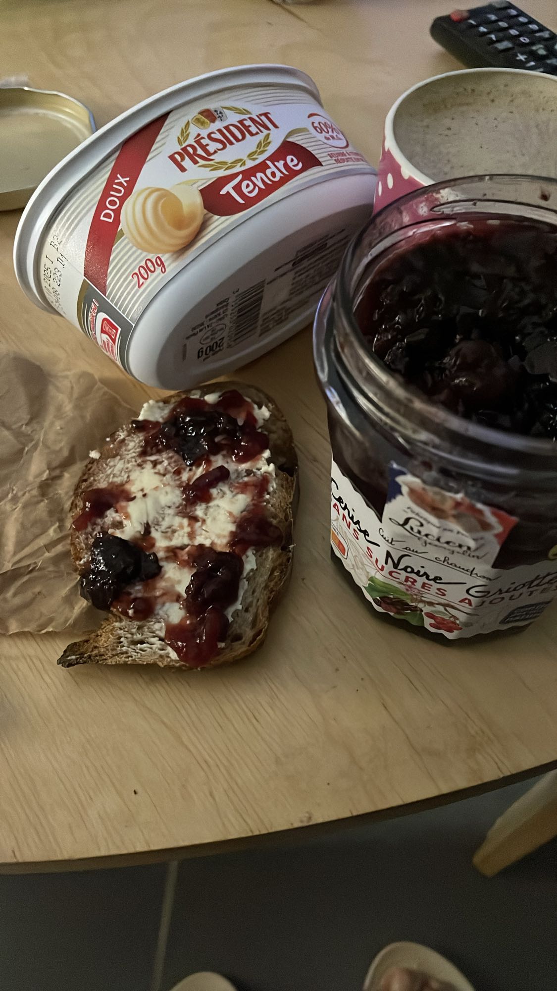 Tartine beurre confiture