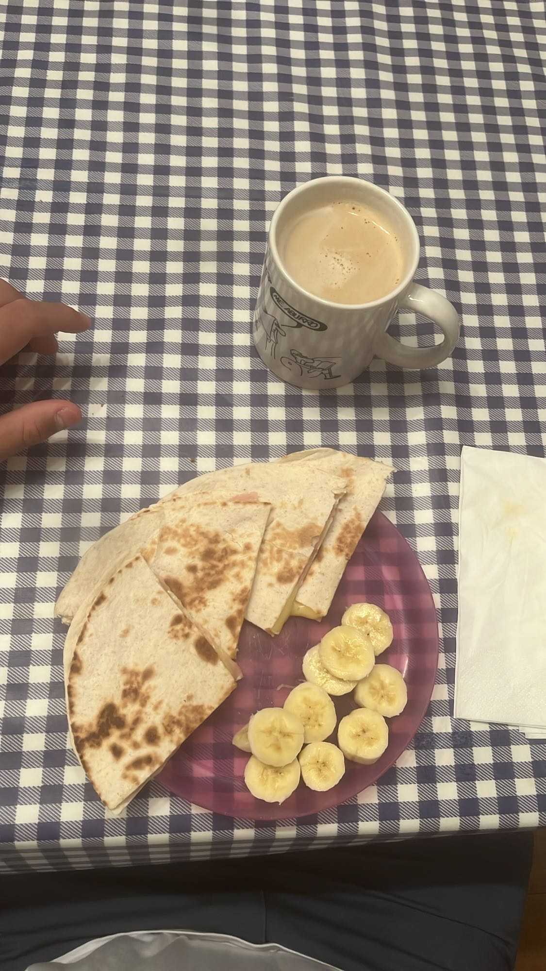 Quesadilla con plátano