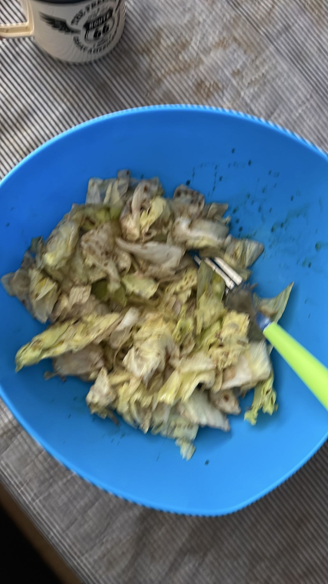 Зелена салата с дресинг