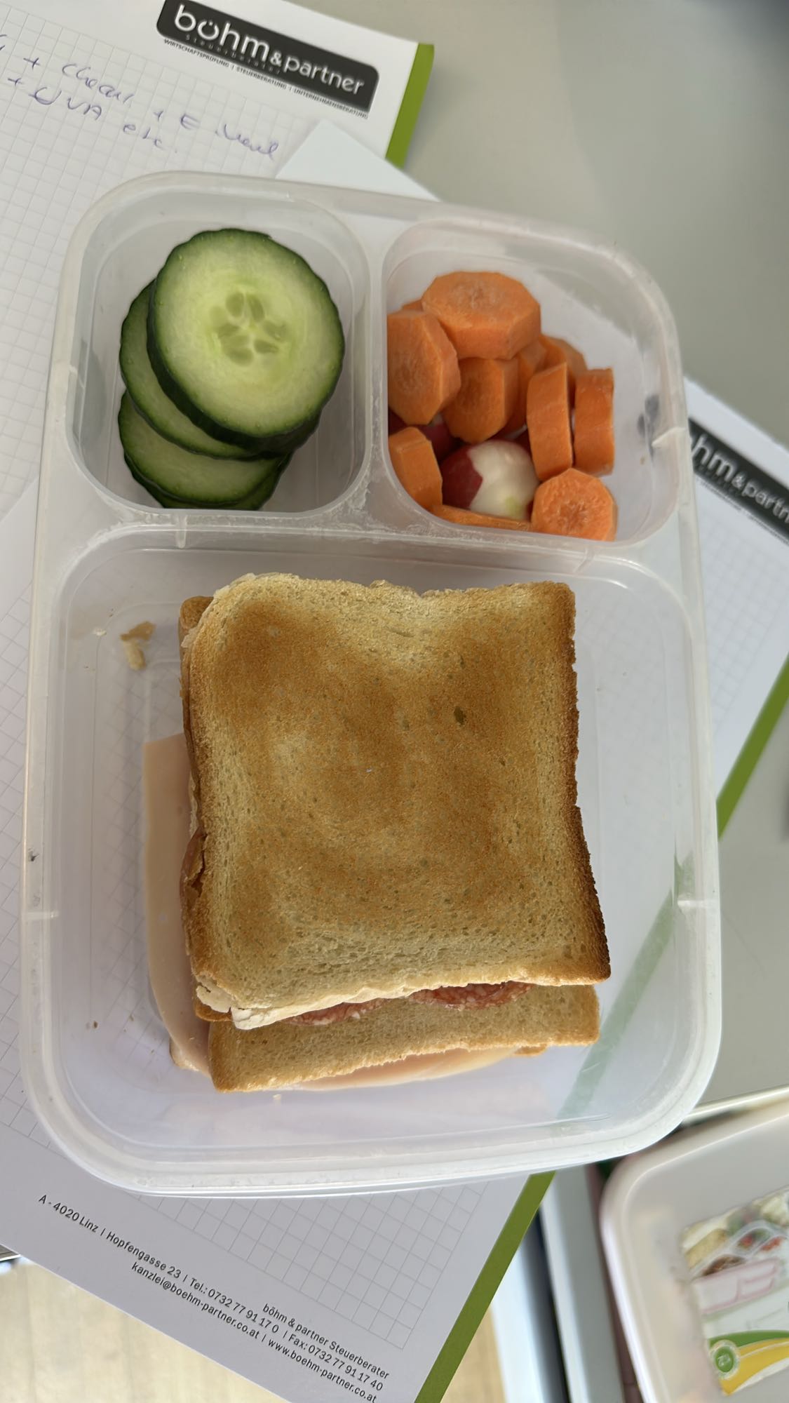 Sandwich mit Gemüse